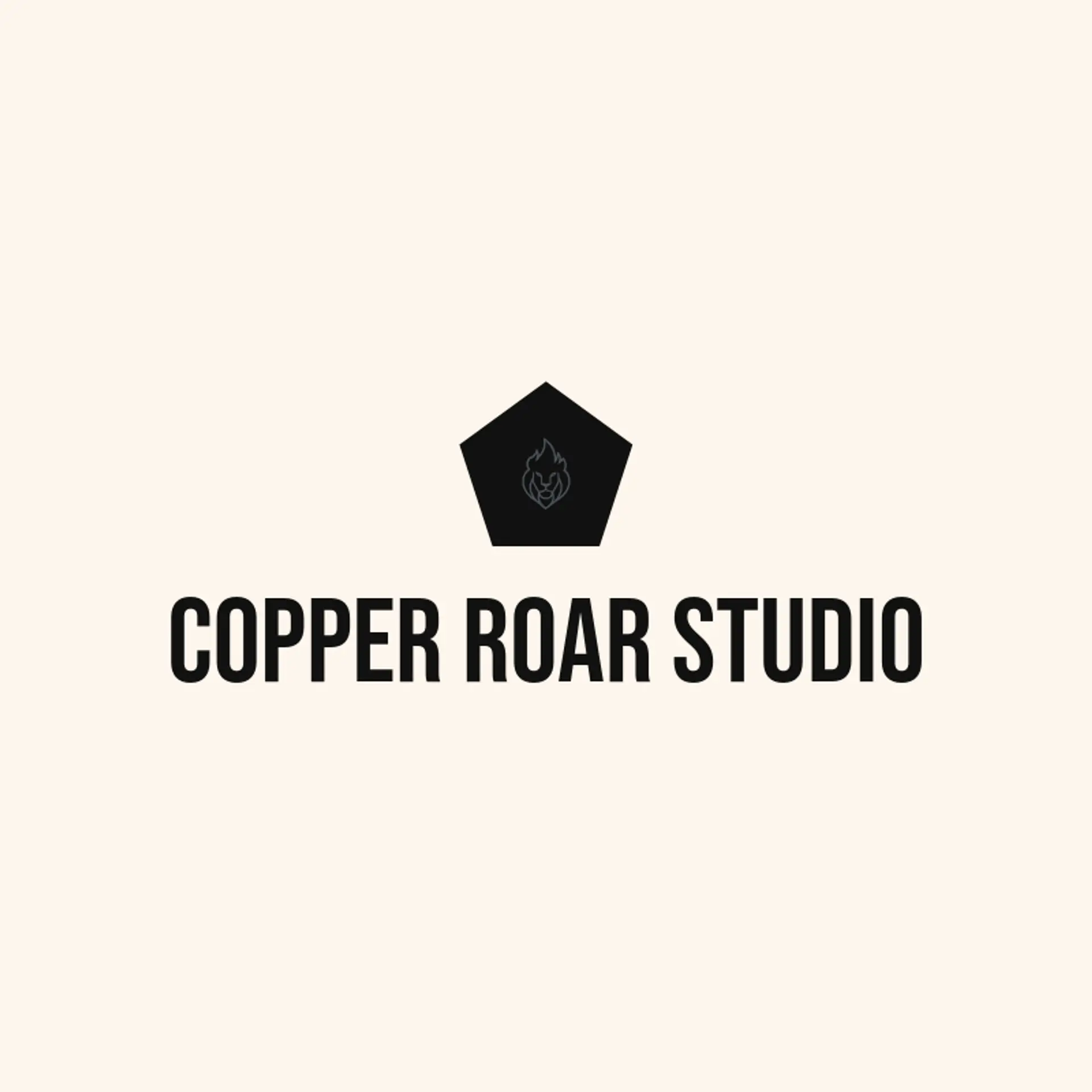 Copper Roar Studio logo for lion