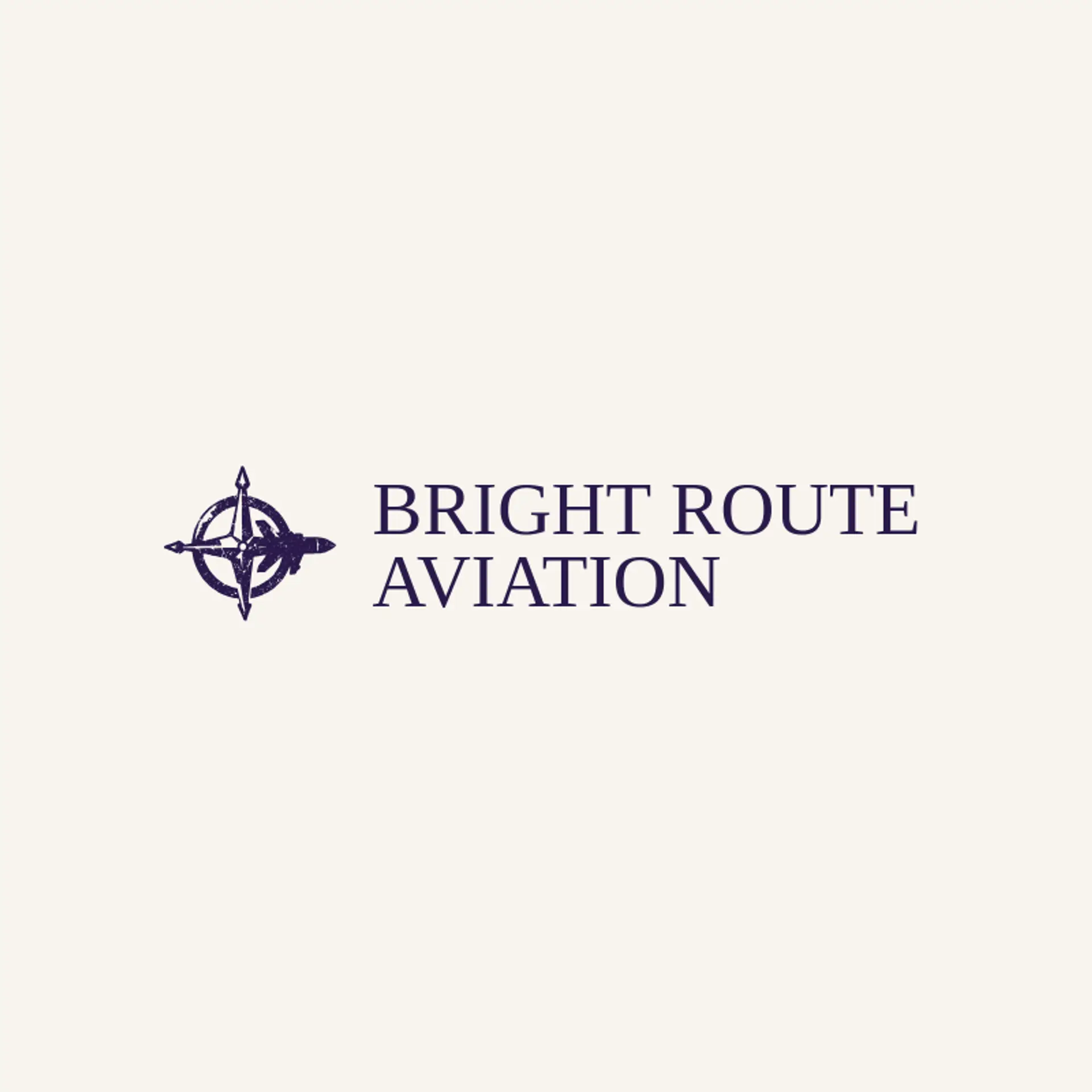 Bright Route Aviation logo for plane