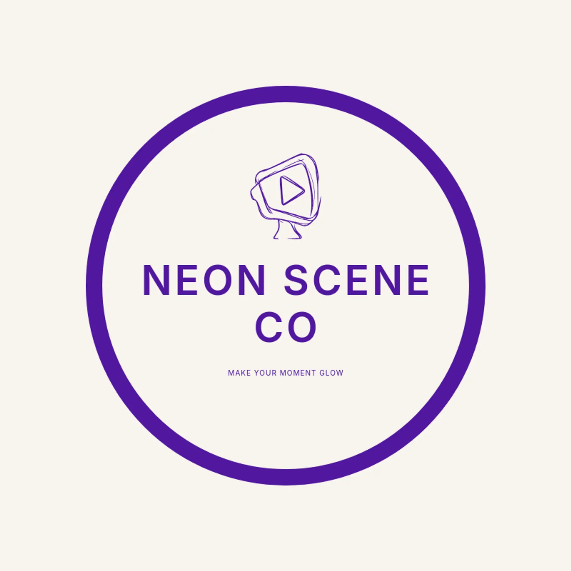 Neon Scene Co logo for video