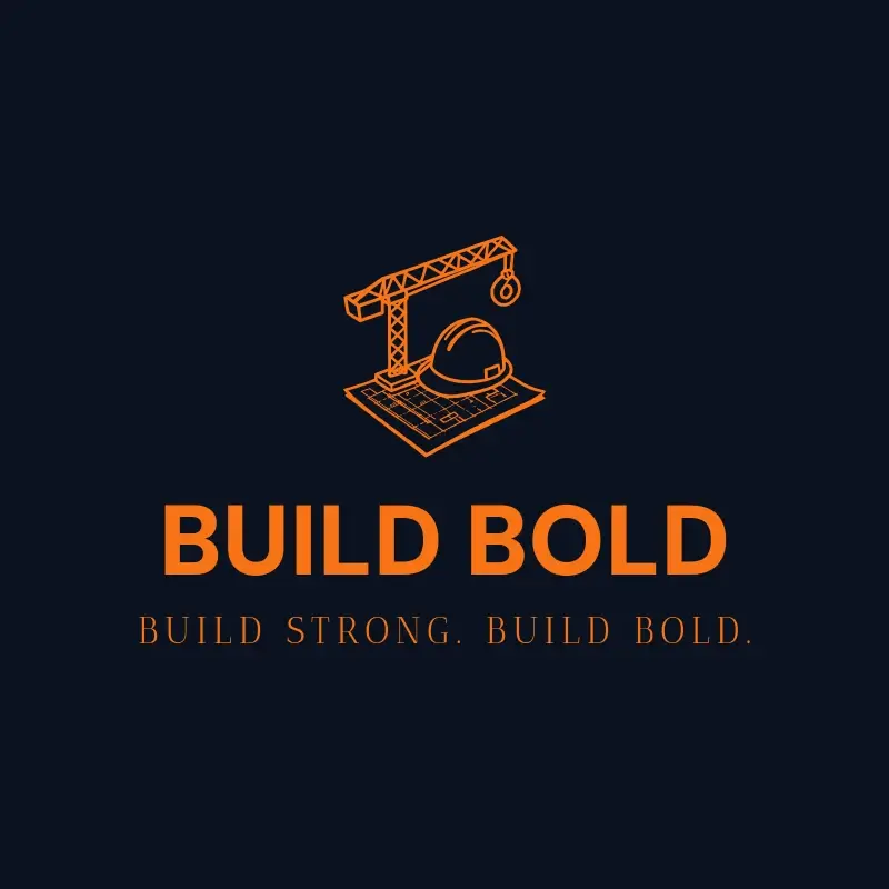 The construction company name Build Bold as a branded logo with a single color icon