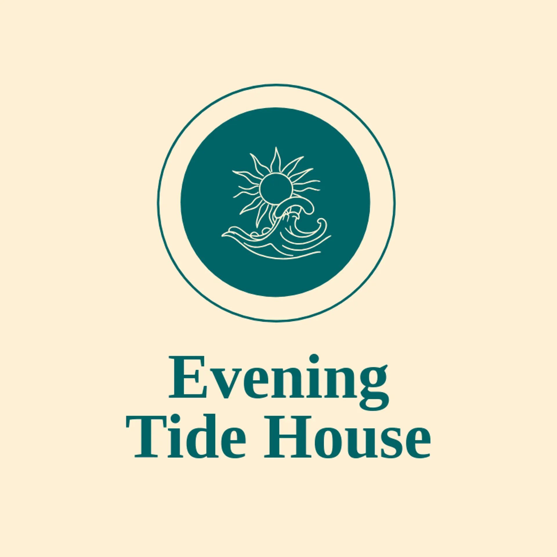 Evening Tide House logo for sunset