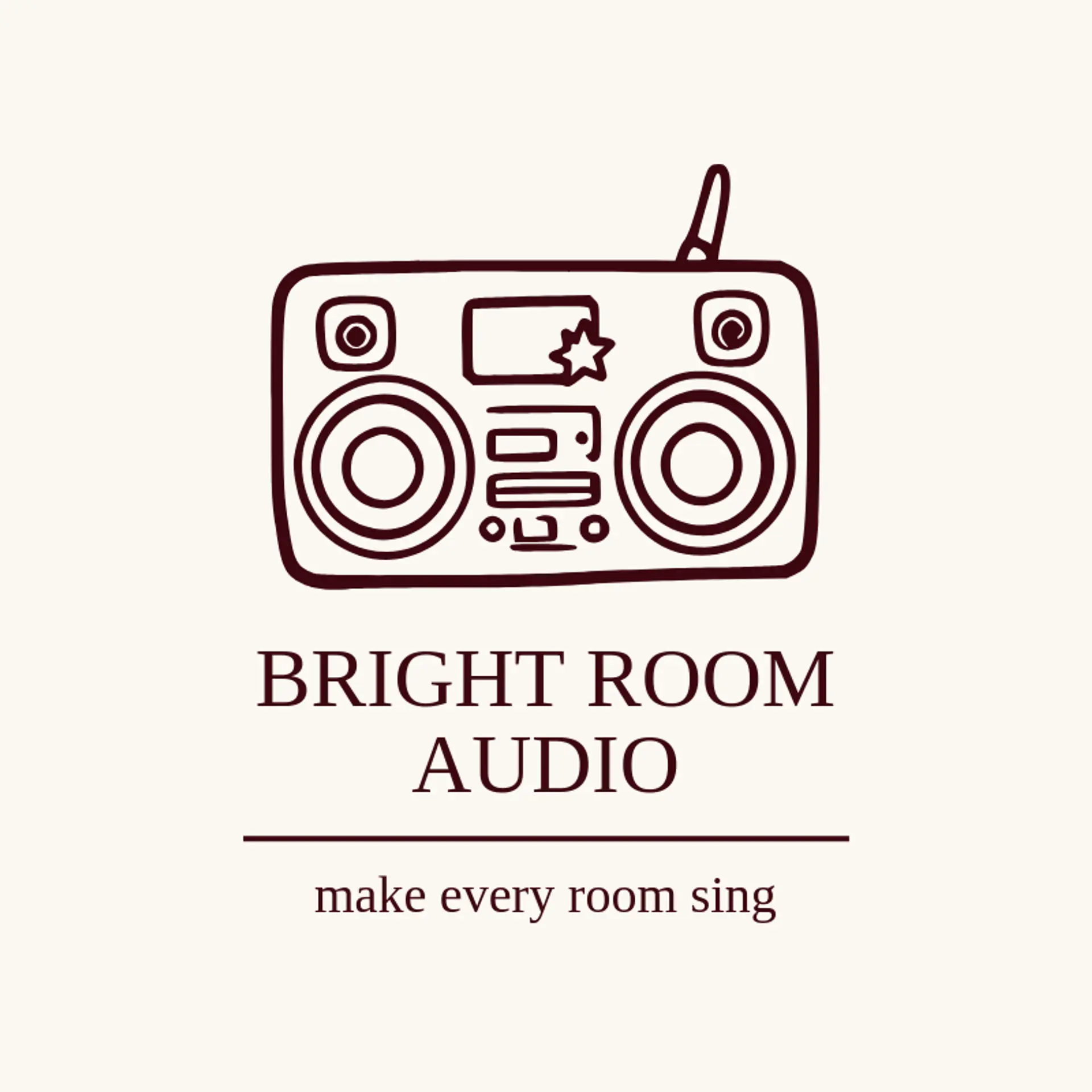 Bright Room Audio logo for stereo