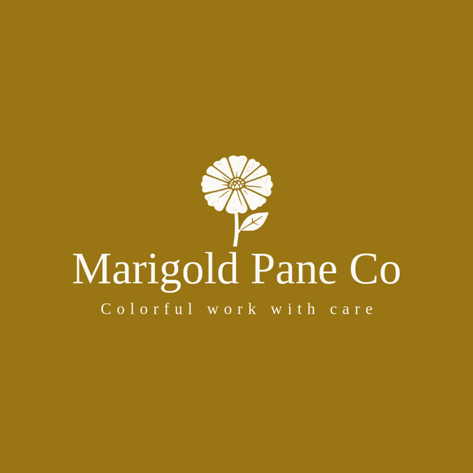 Marigold Pane Co logo for stained glass