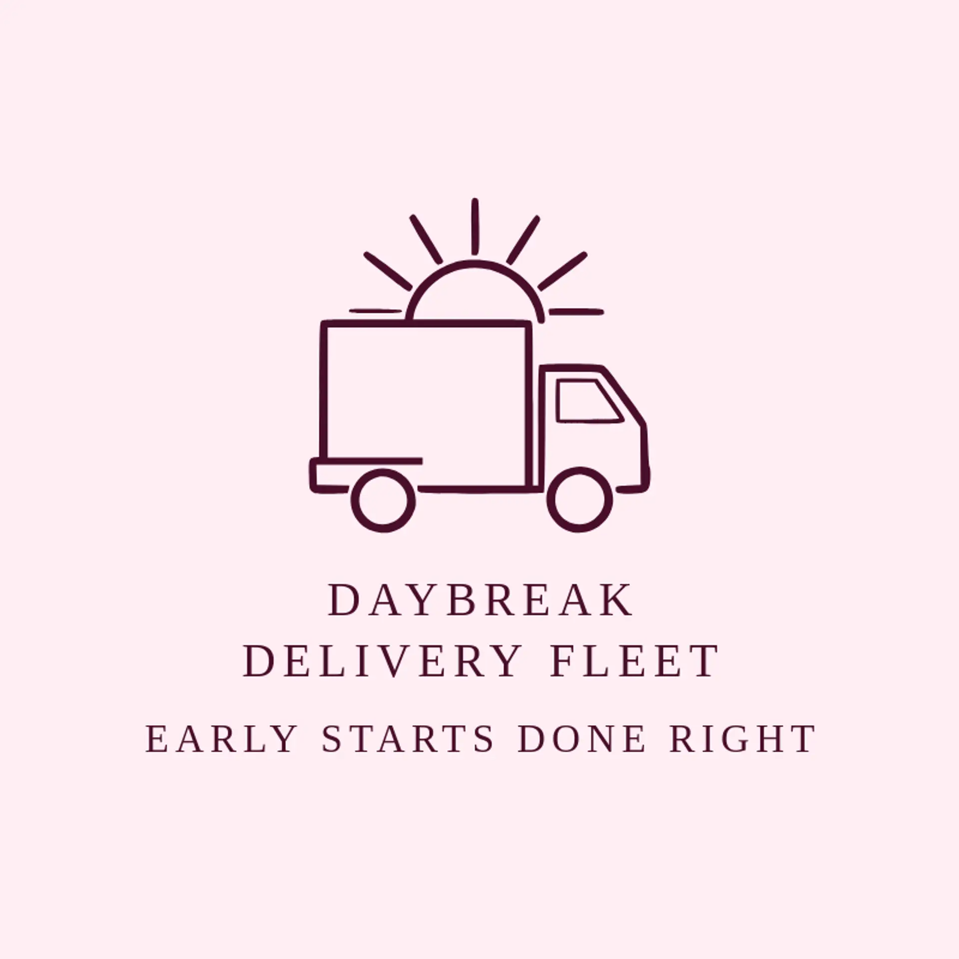 Daybreak Delivery Fleet logo for box truck