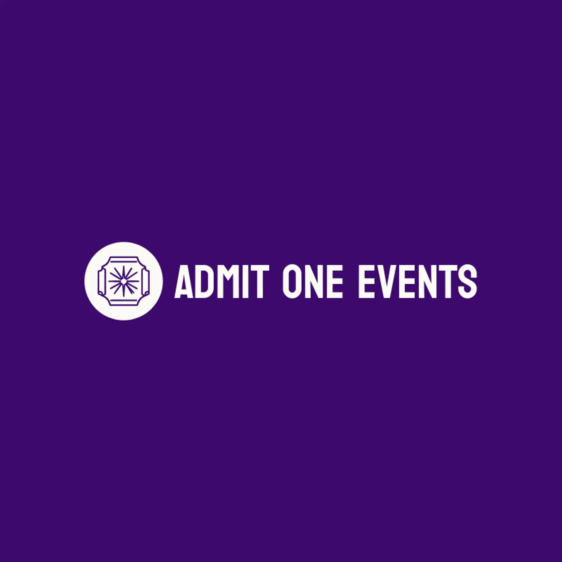 Admit One Events logo for event