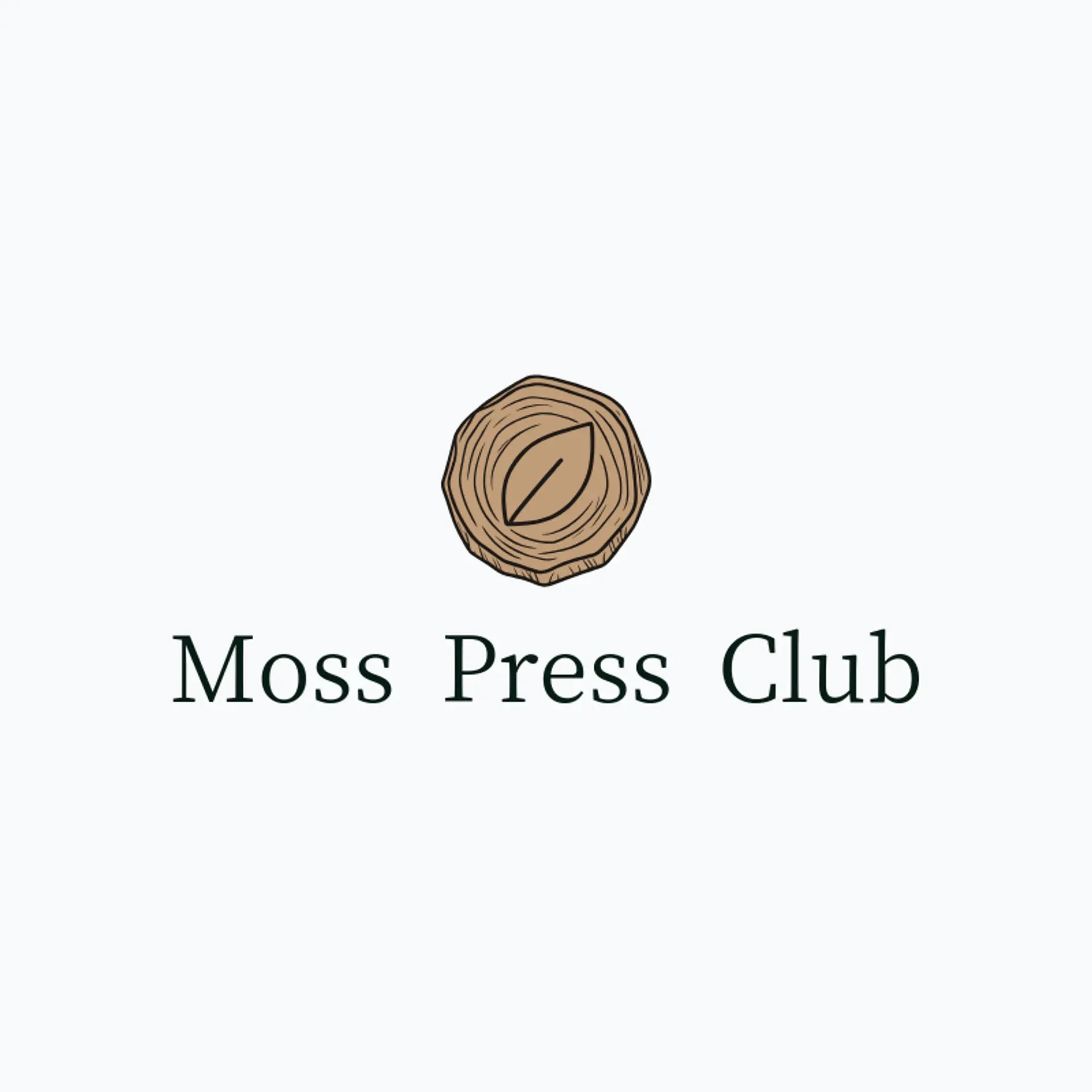 Moss Press Club logo for stamp