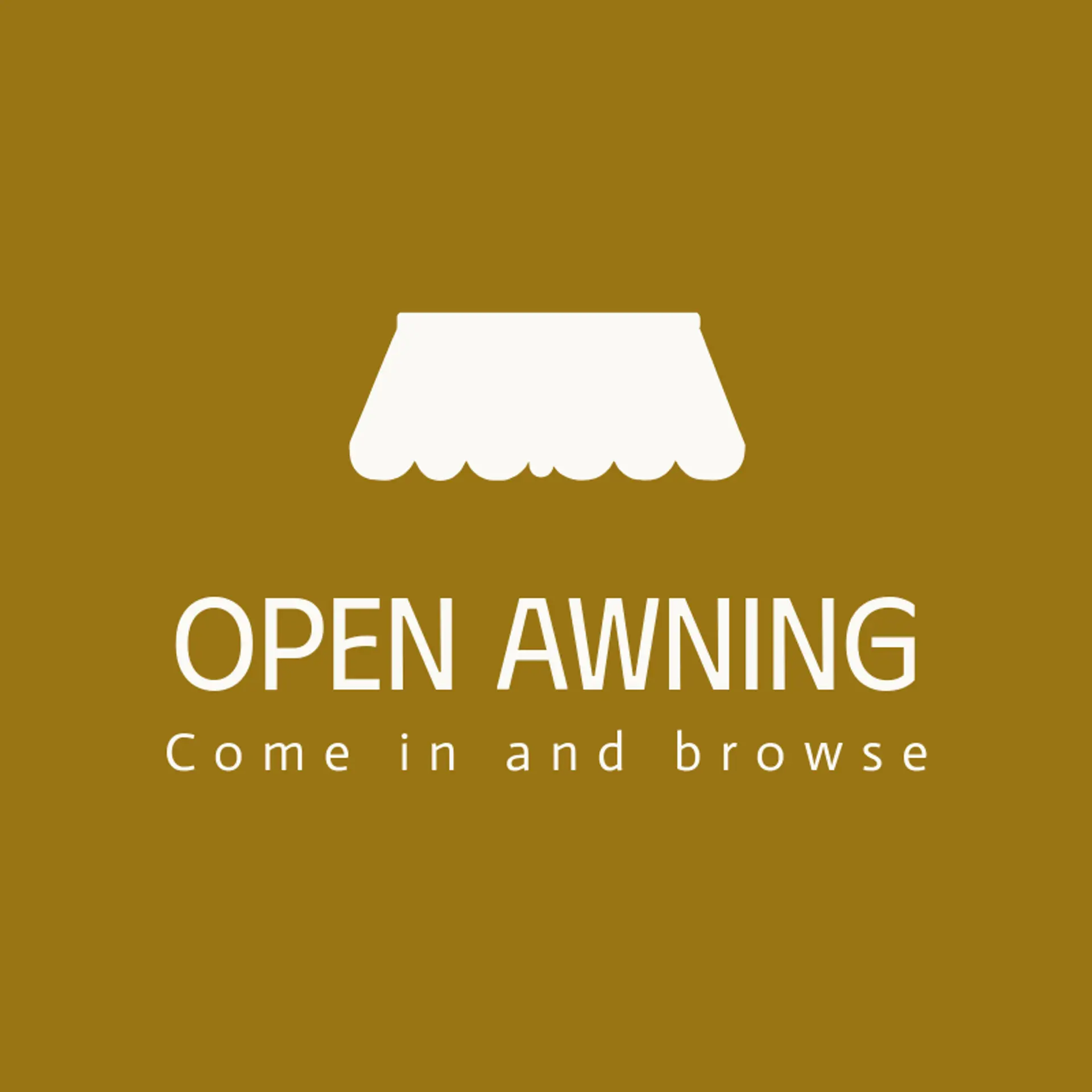 Open Awning logo for store