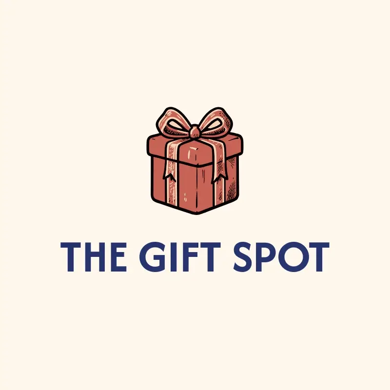 The gift shop name The Gift Spot as a branded logo with a color icon