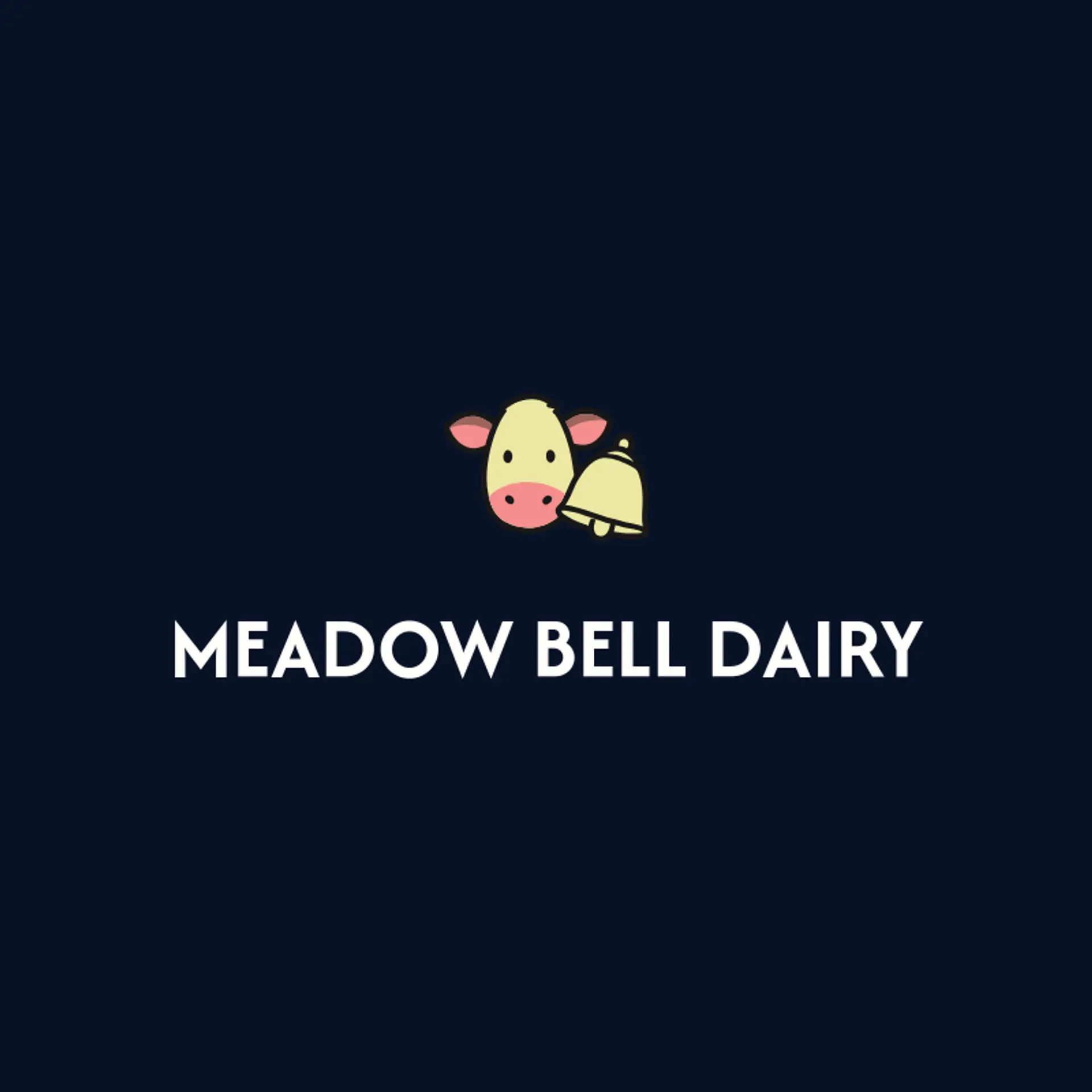 Meadow Bell Dairy logo for cow