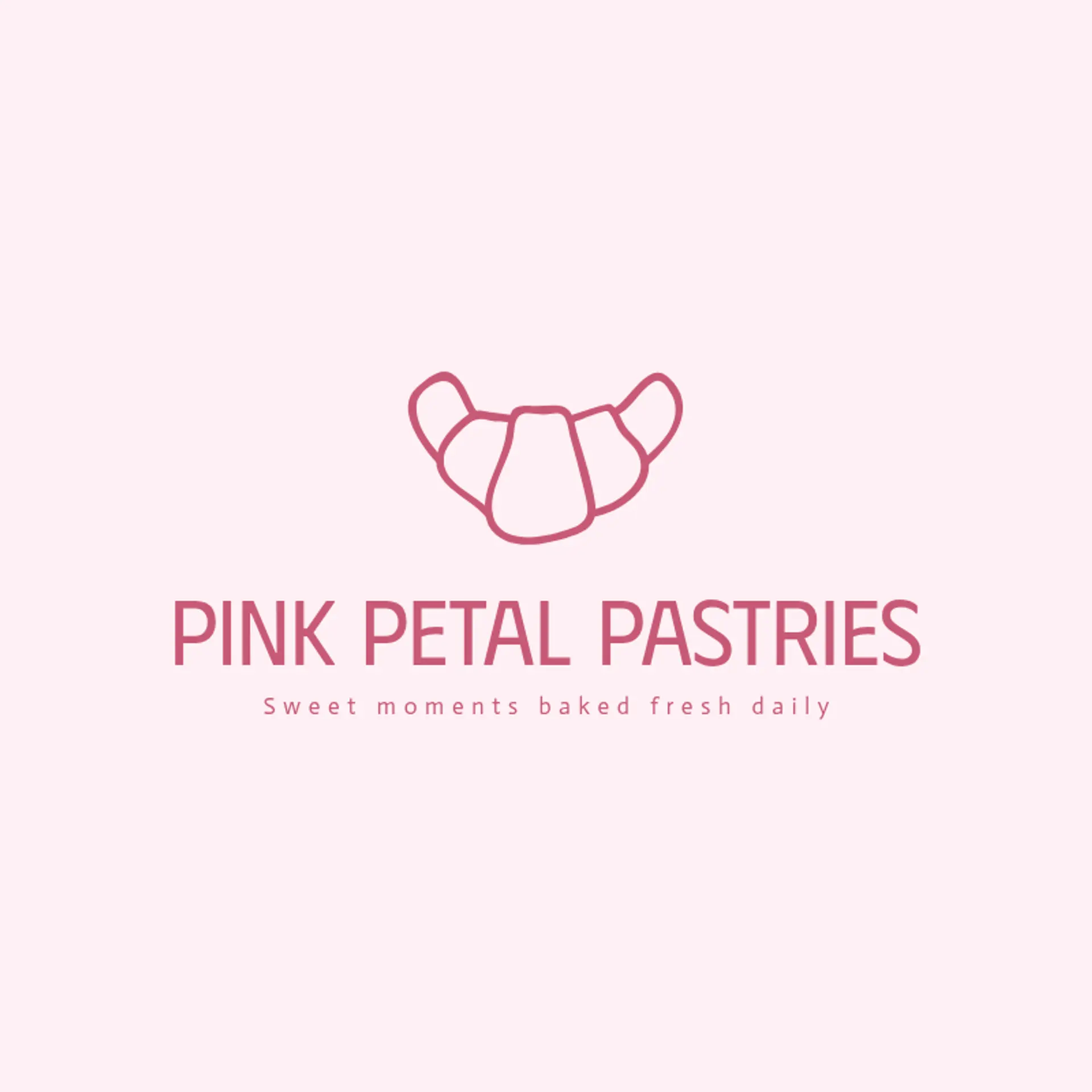 Pink Petal Pastries logo for cake