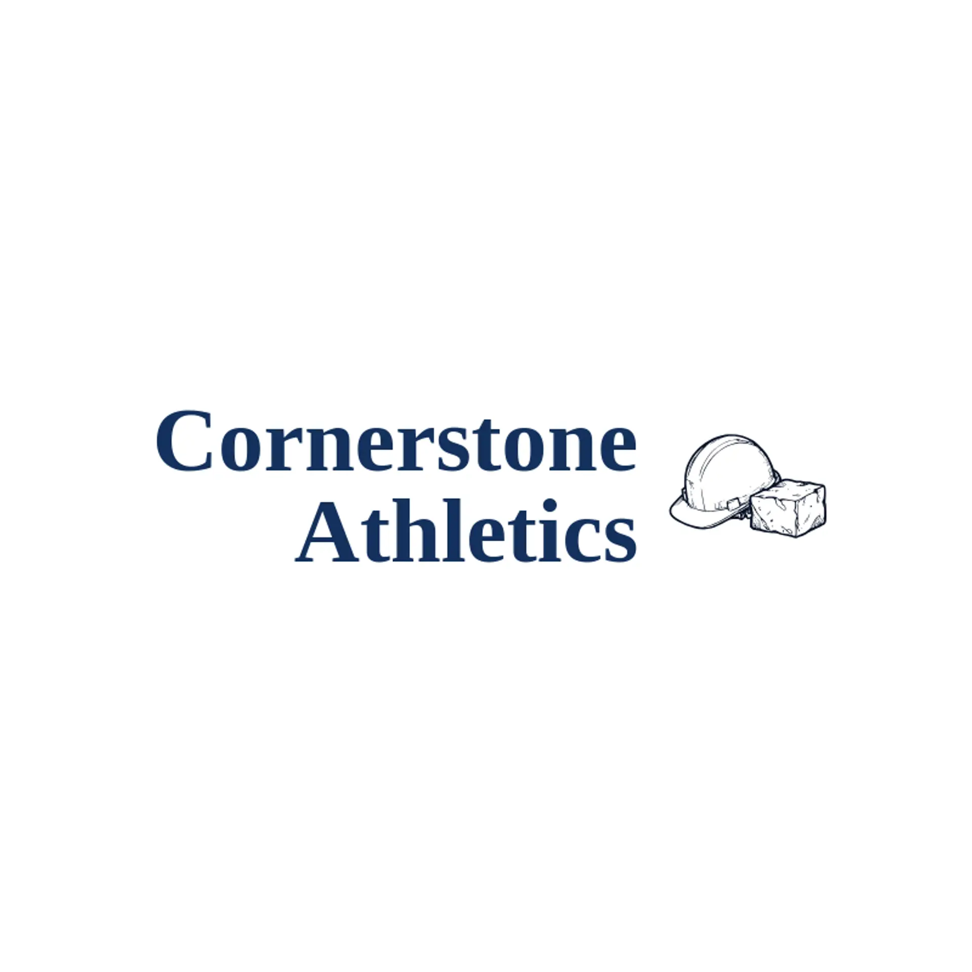 Cornerstone Athletics logo for hard hat