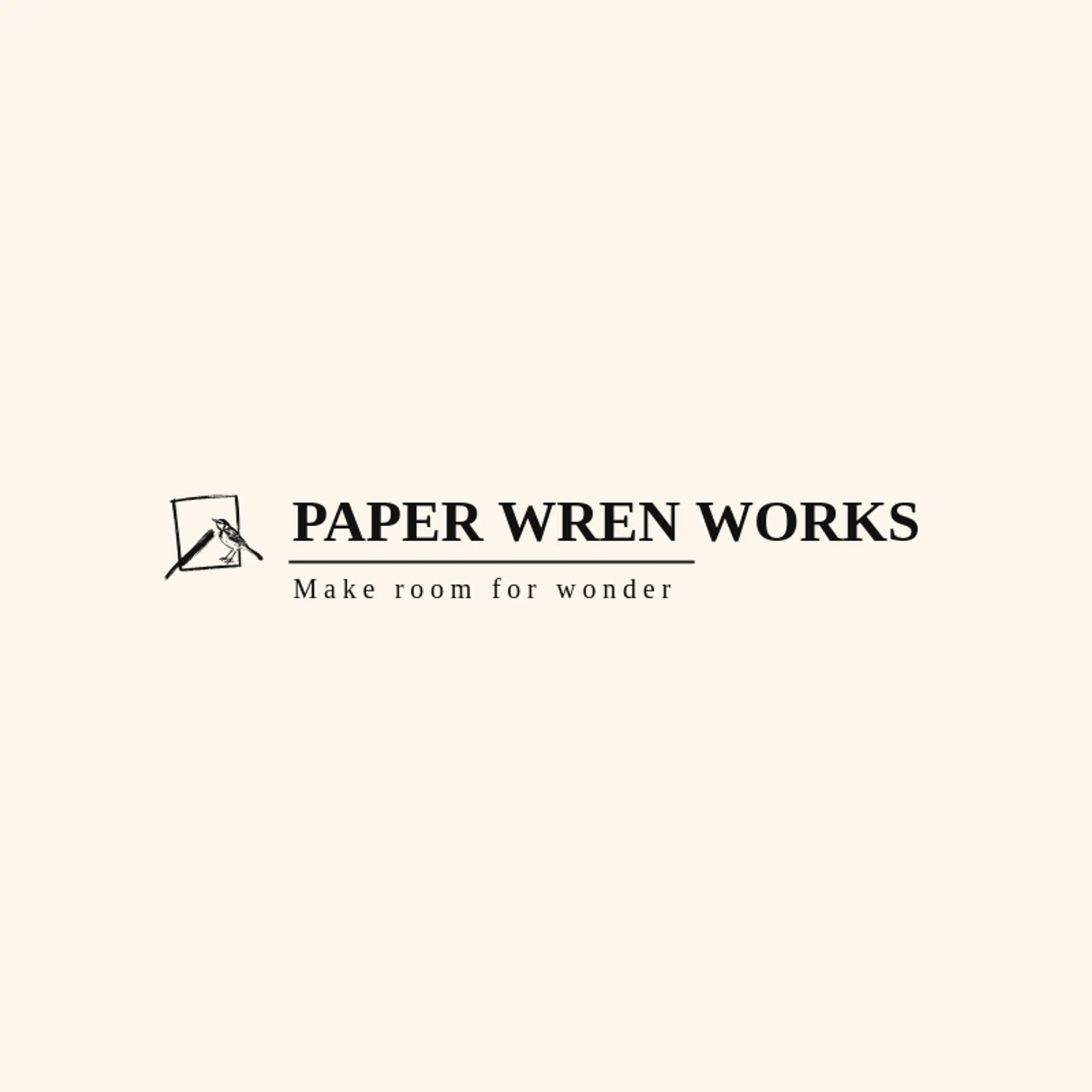 Paper Wren Works logo for paper