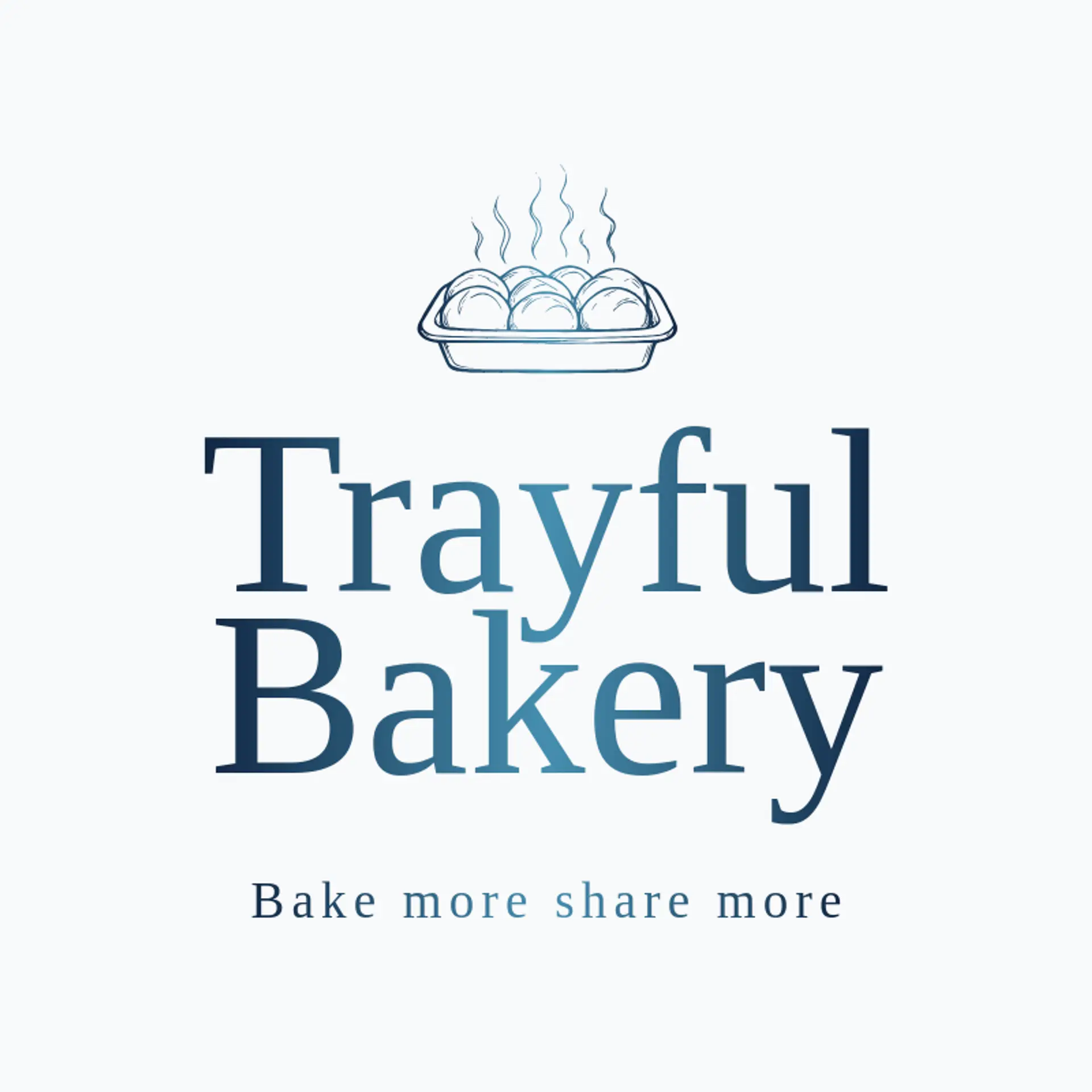 Trayful Bakery logo for baking