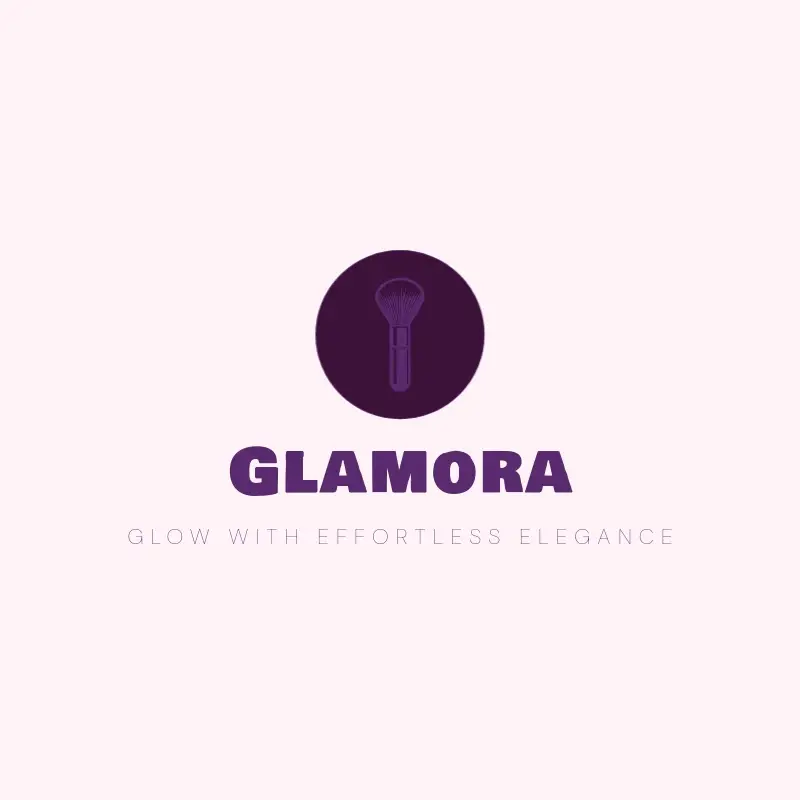 The makeup name Glamora as a branded logo with a single color icon