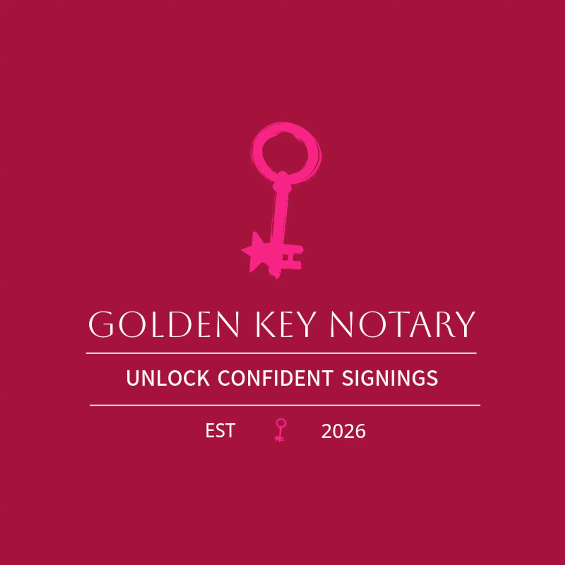 Golden Key Notary logo for notary