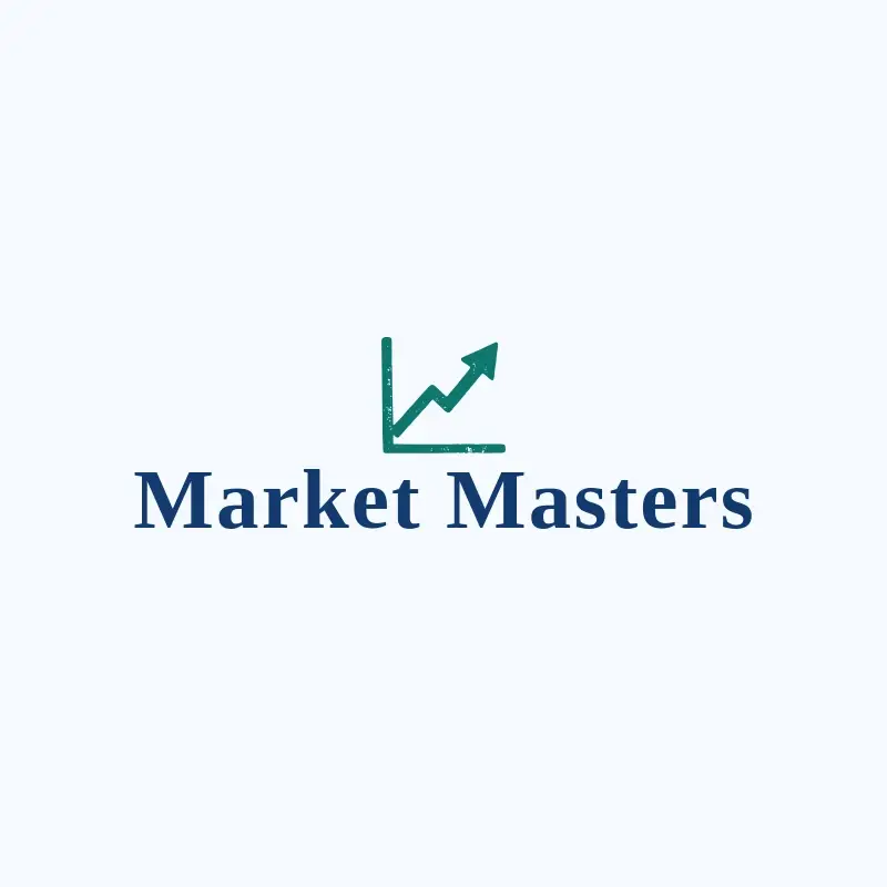 The digital marketing company name Market Masters as a branded logo with a single color icon