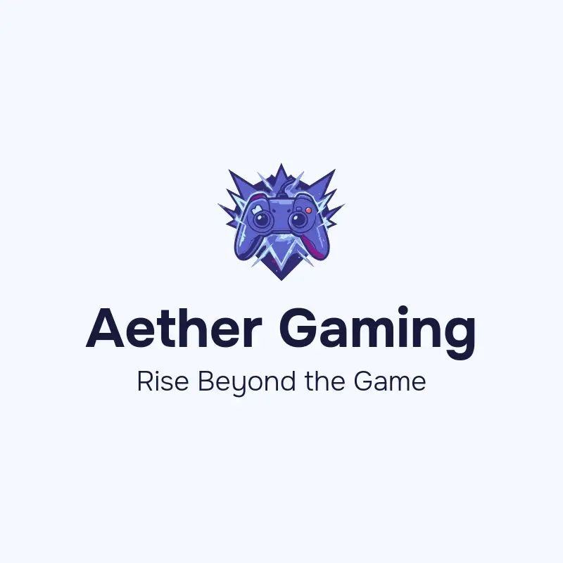 The username Aether Gaming as a branded logo with a color icon