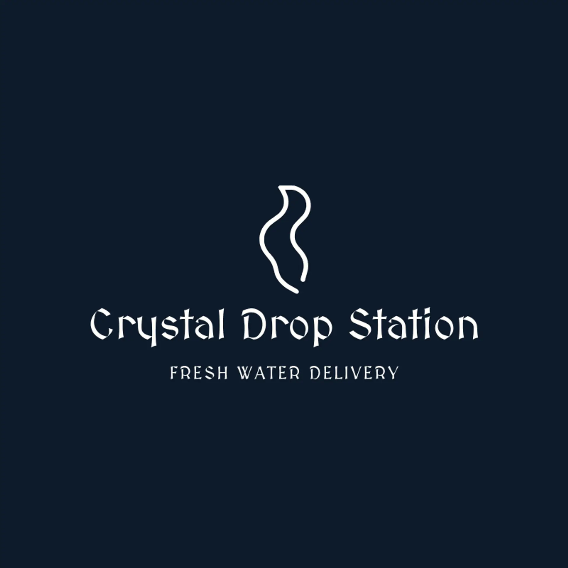 Crystal Drop Station logo for water refilling station