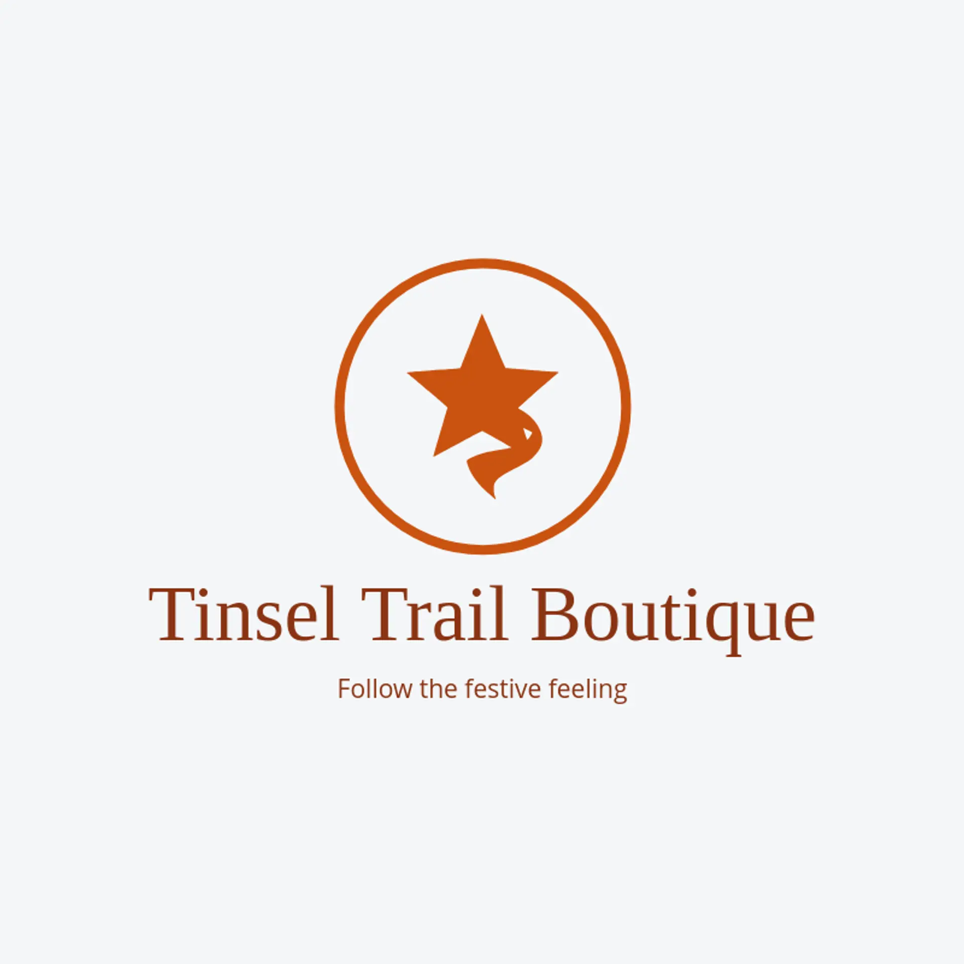 Tinsel Trail Boutique logo for holiday
