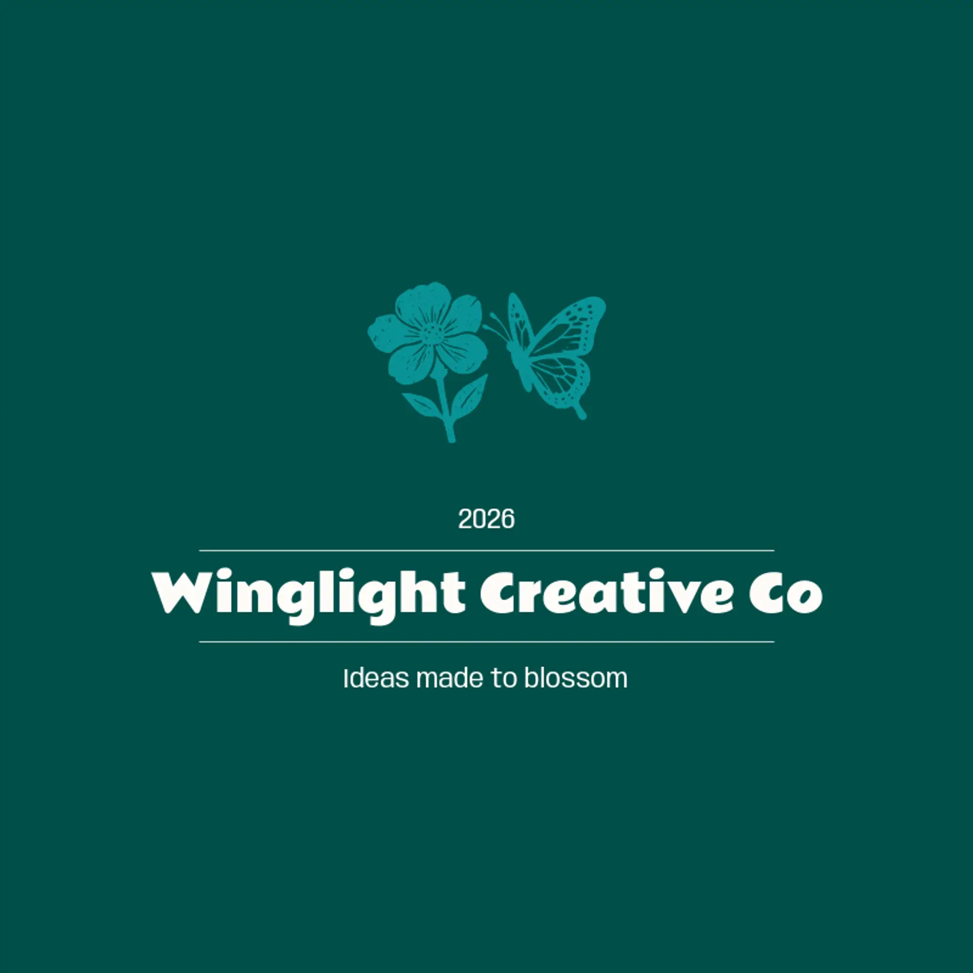 Winglight Creative Co logo for butterfly