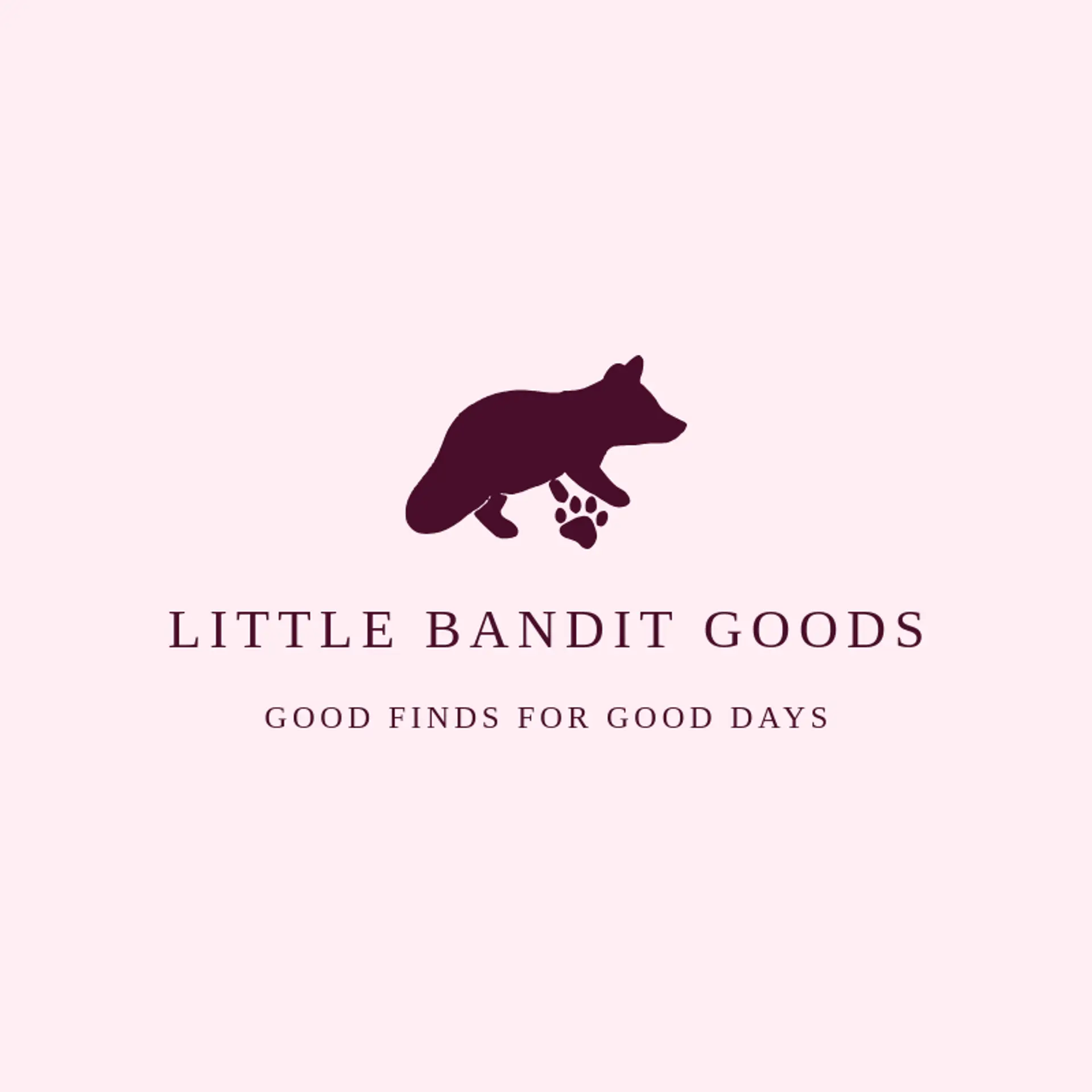 Little Bandit Goods logo for raccoon