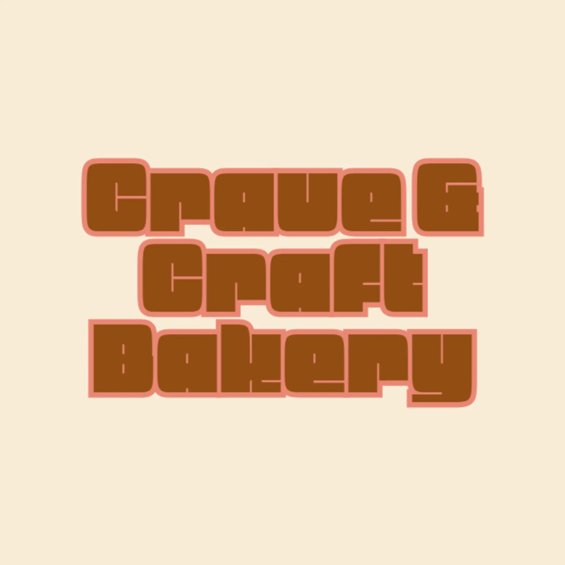 Crave & Craft Bakery logo for modern bakery