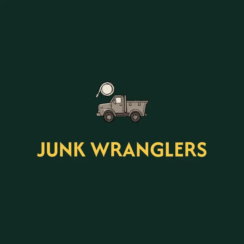 The junk removal name Junk Wranglers as a branded logo with a single color icon
