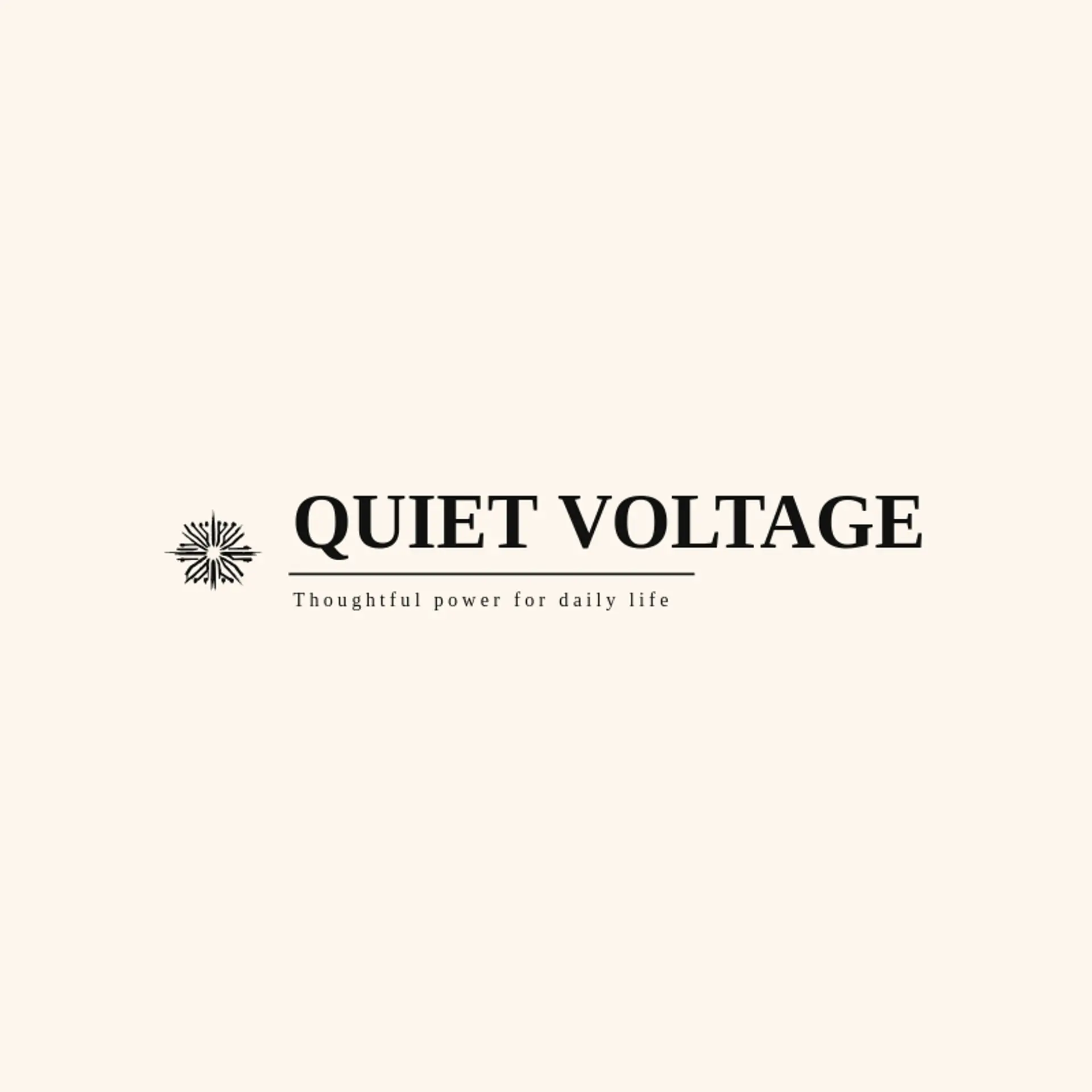 Quiet Voltage logo for electronics