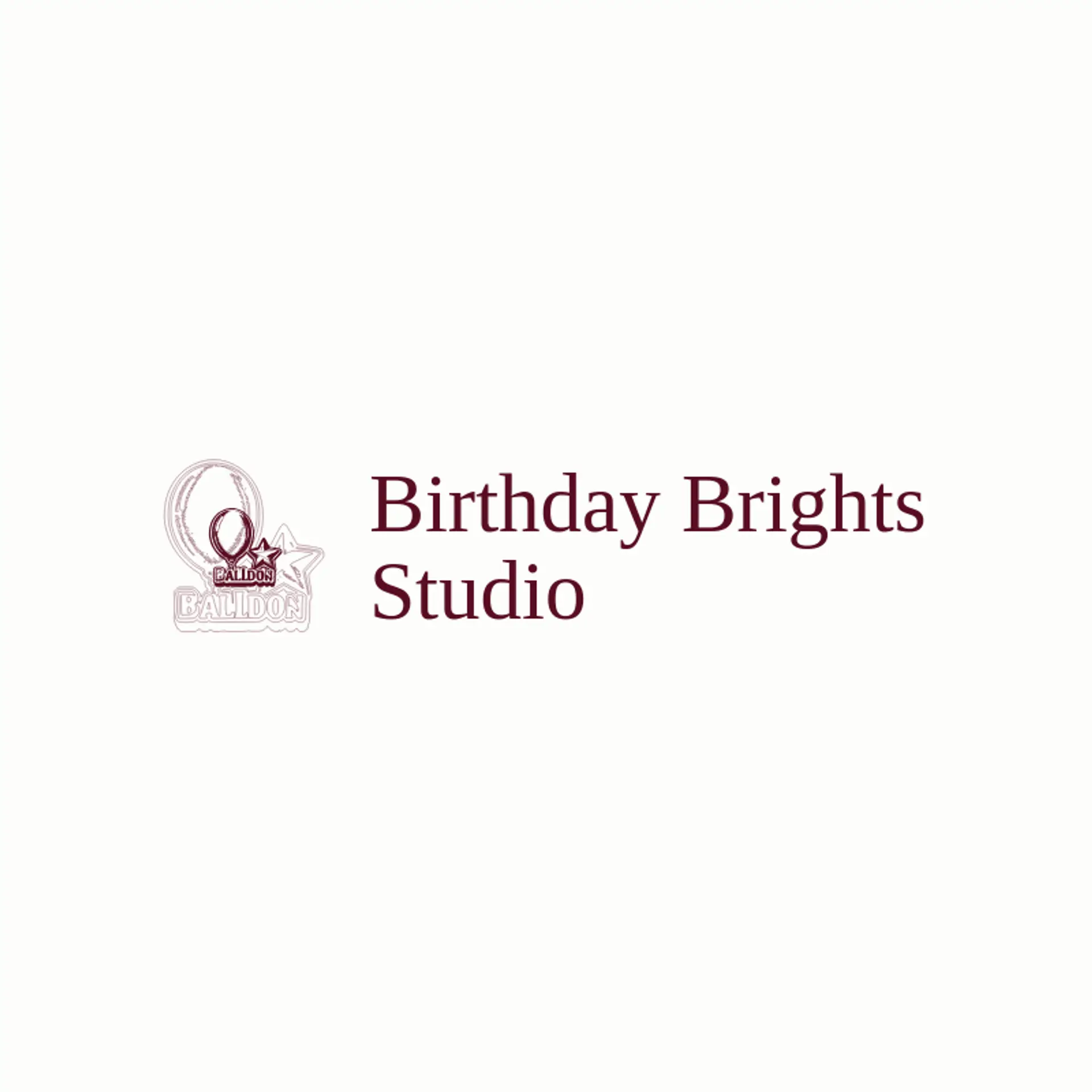 Birthday Brights Studio logo for balloon