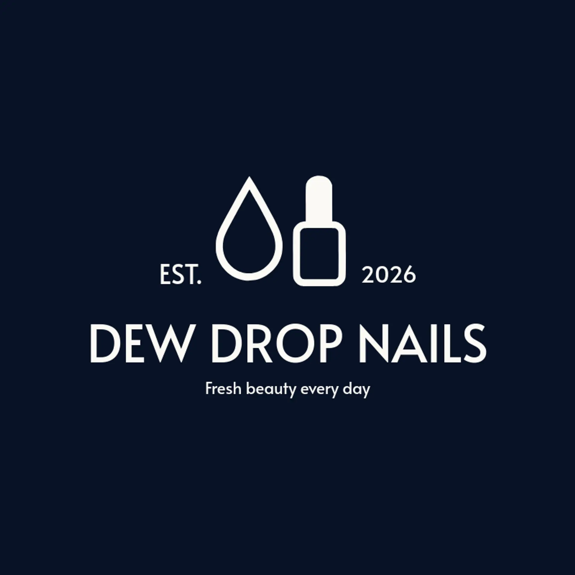 Dew Drop Nails logo for nail