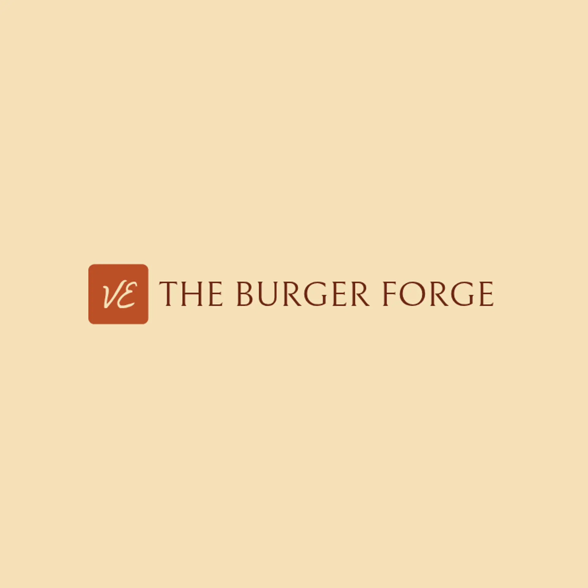 The Burger Forge logo for burger restaurant