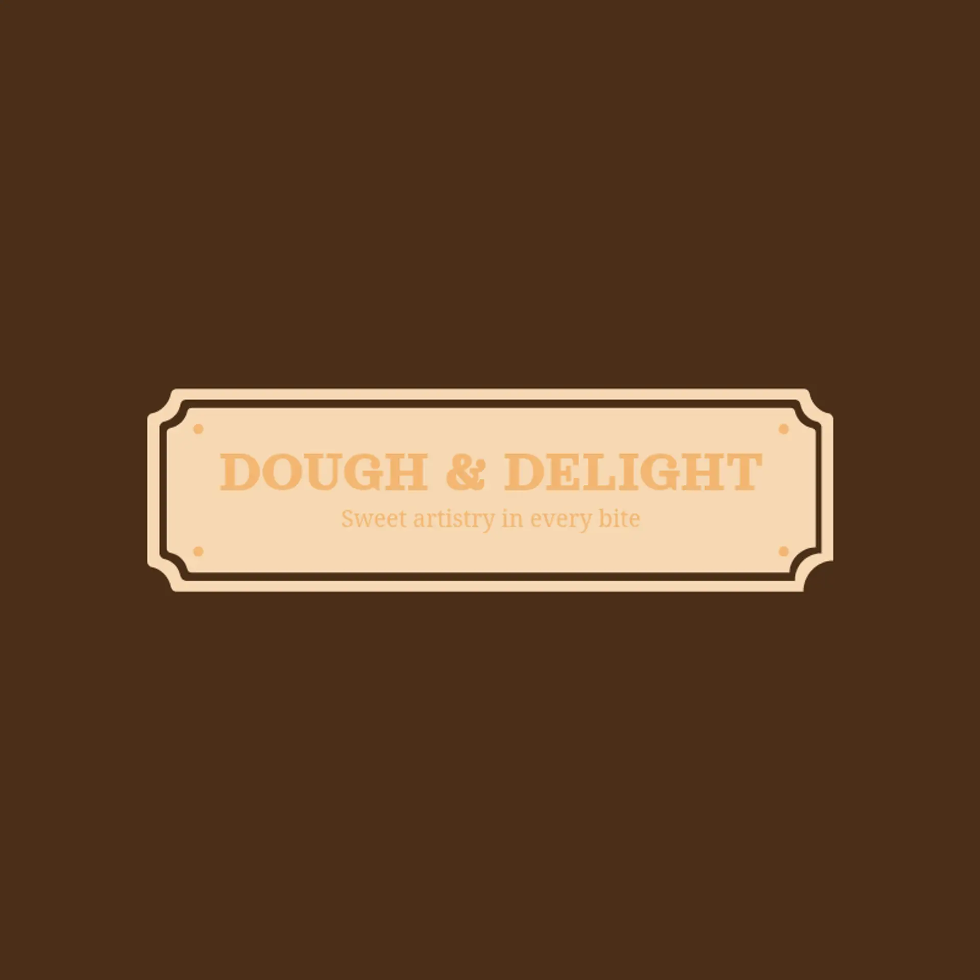 Dough & Delight logo for creative bakery