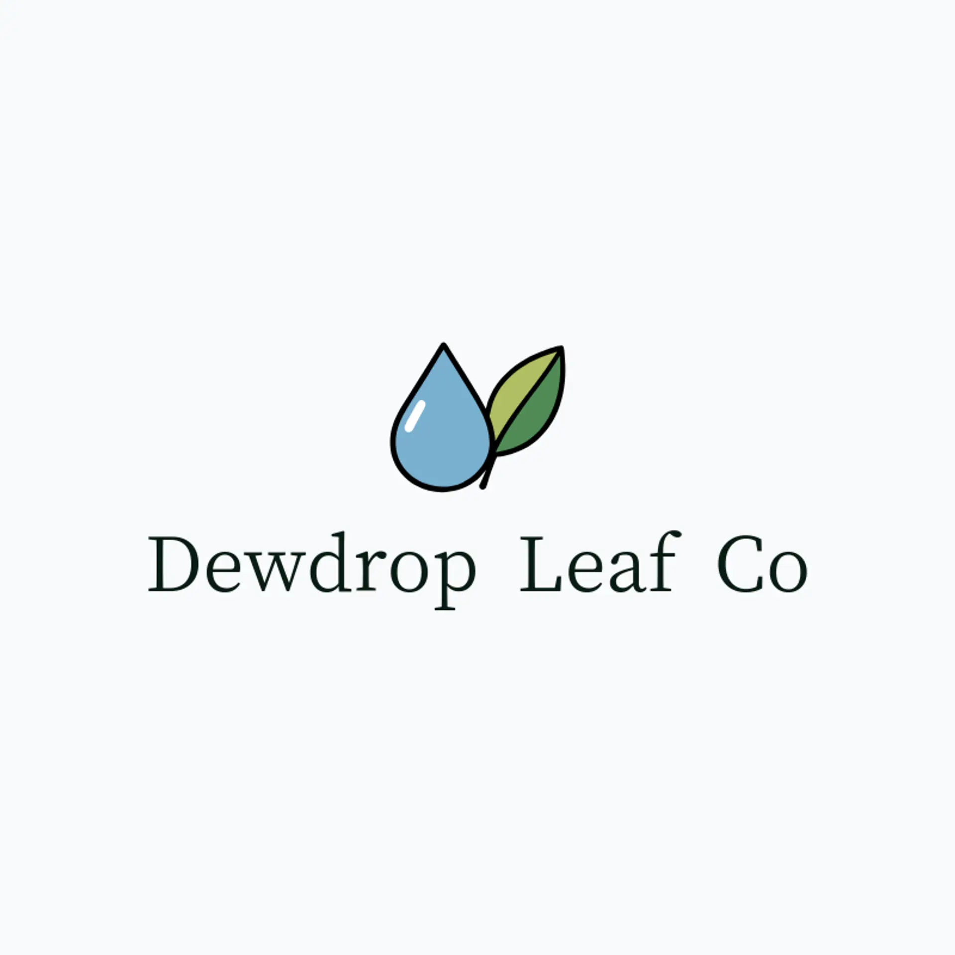 Dewdrop Leaf Co logo for leaf