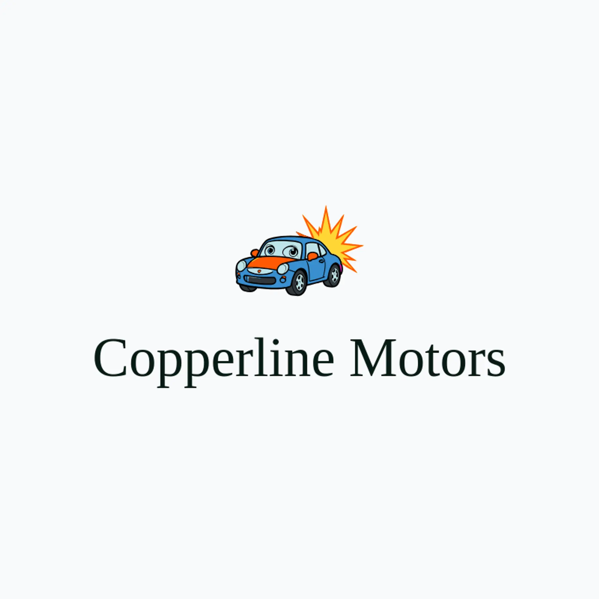 Copperline Motors logo for car dealership