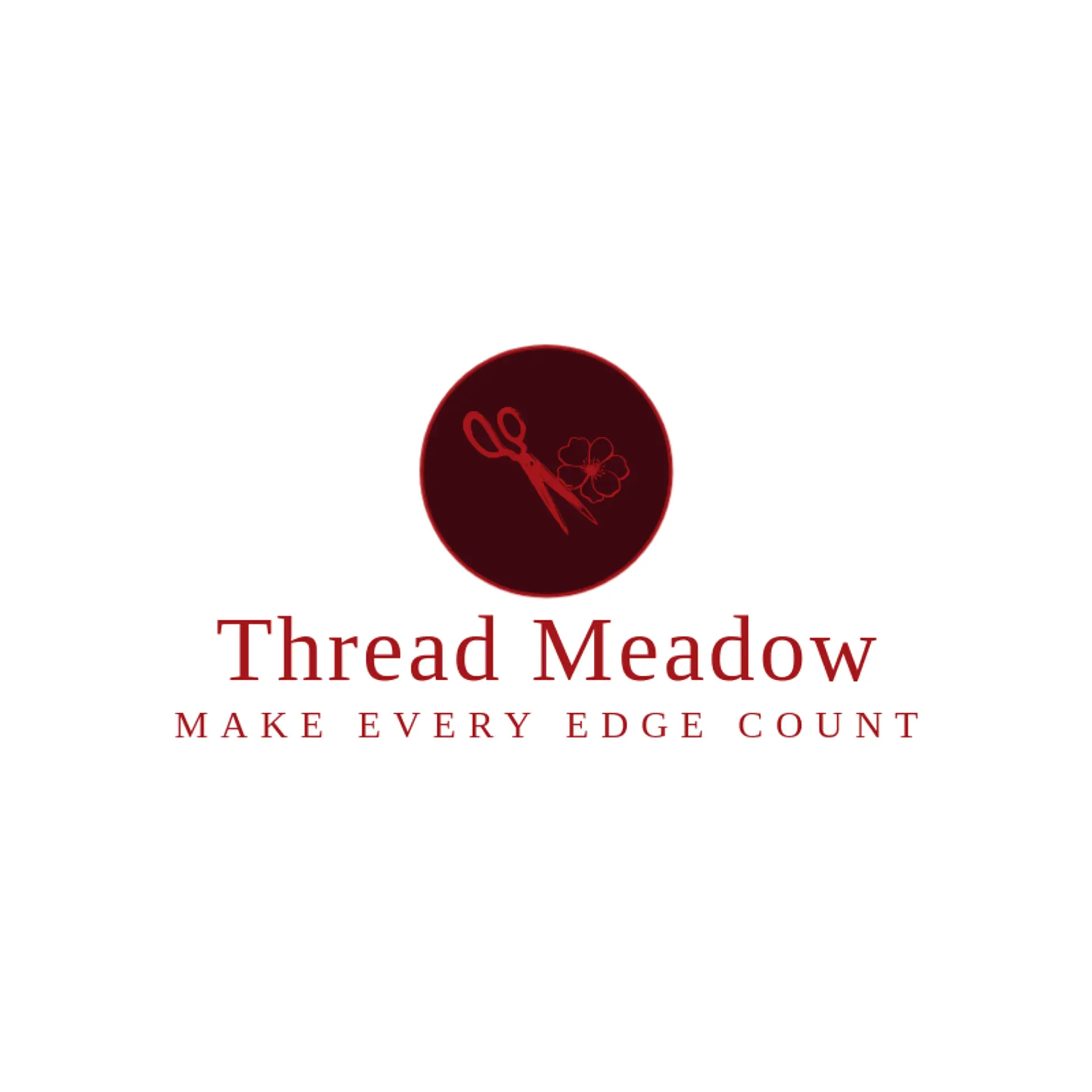 Thread Meadow logo for scissors