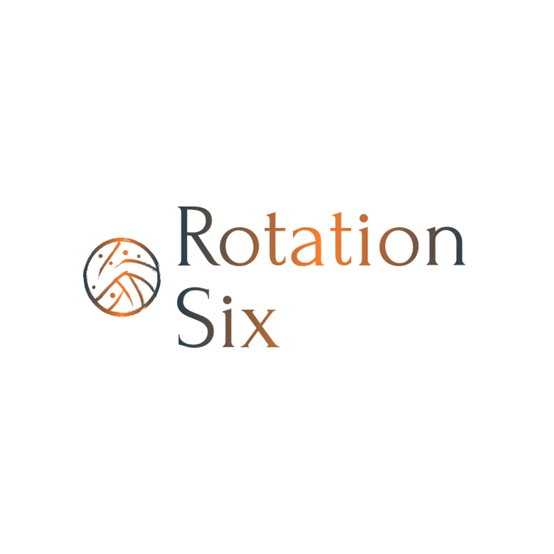 Rotation Six logo for volleyball