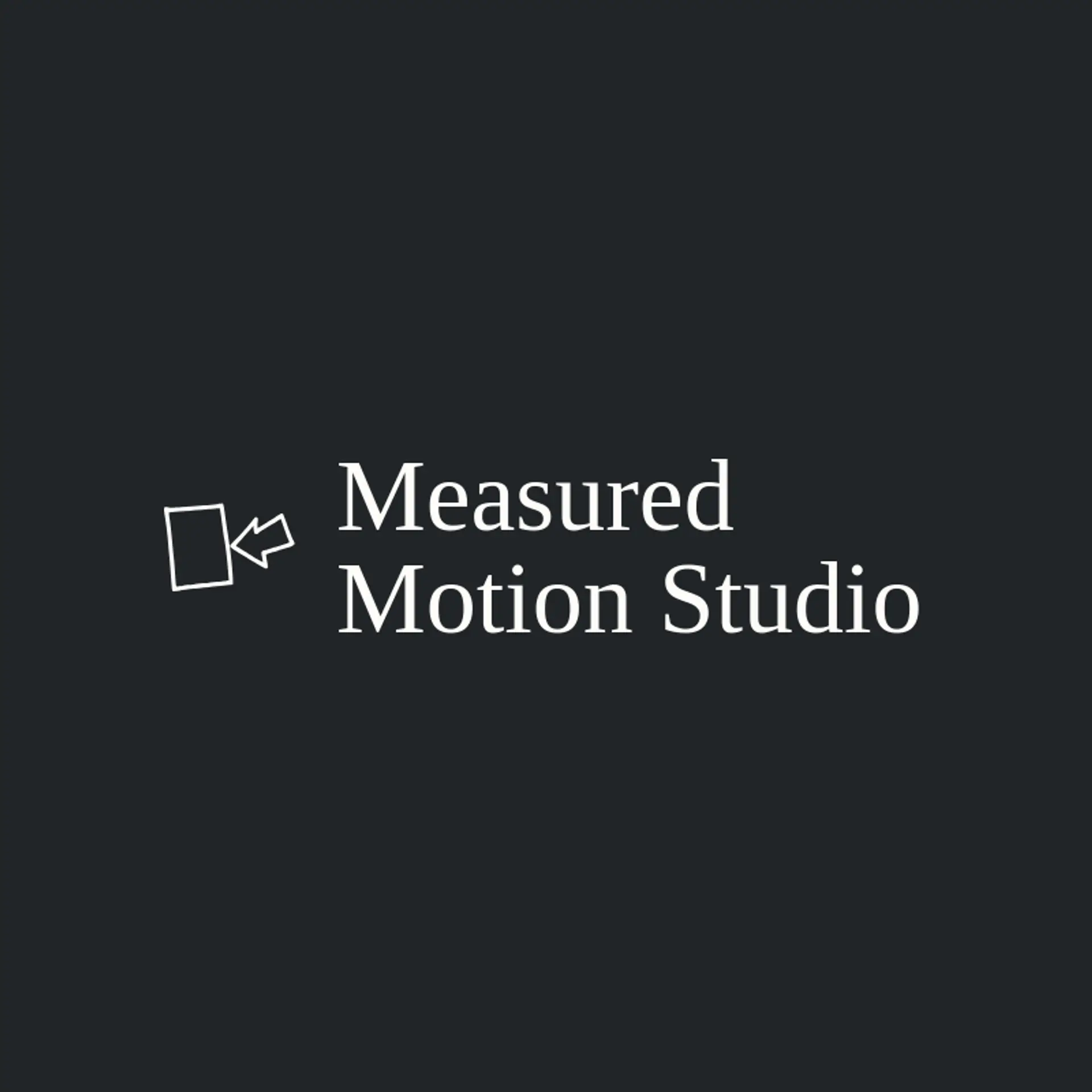 Measured Motion Studio logo for rectangle