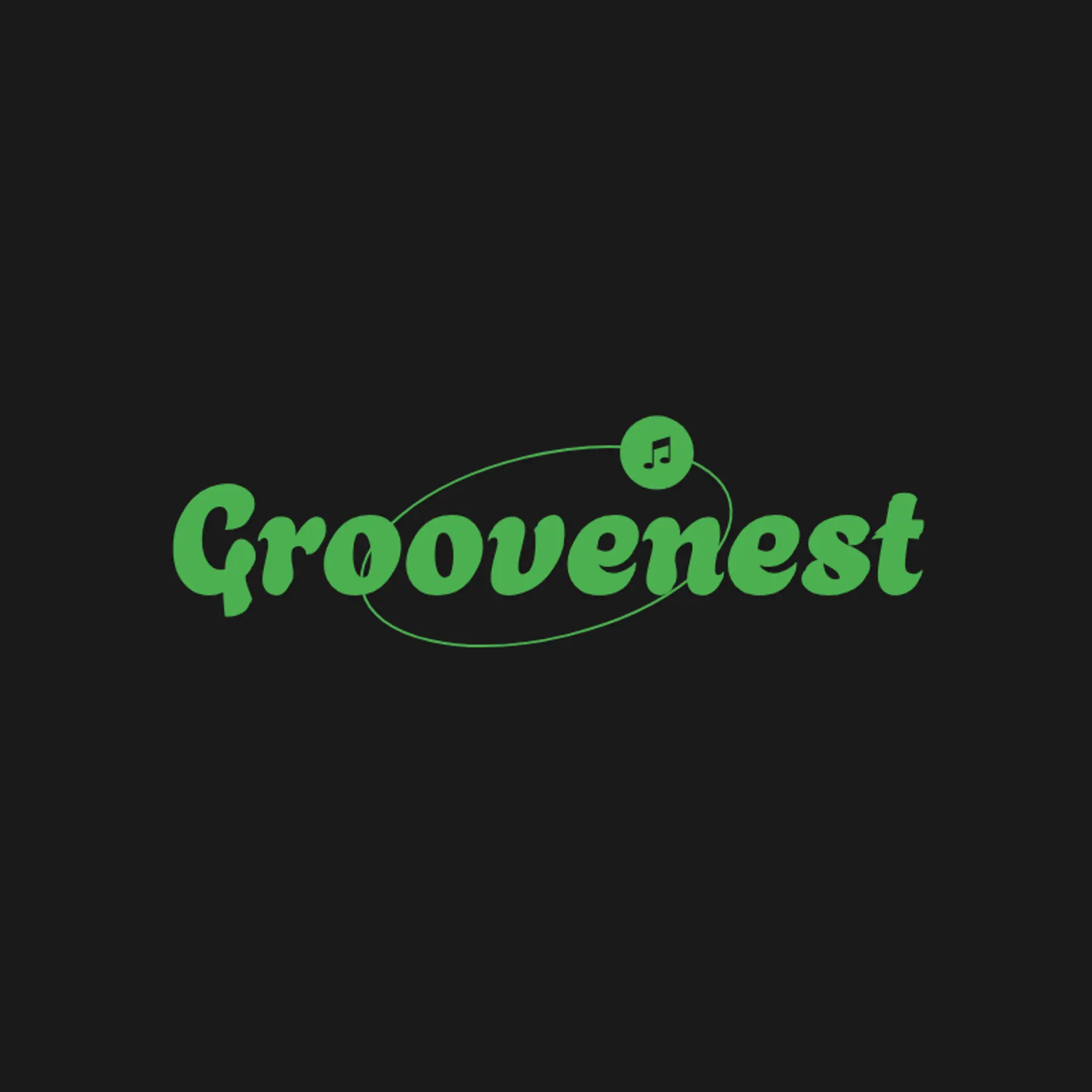 GrooveNest logo for cool music