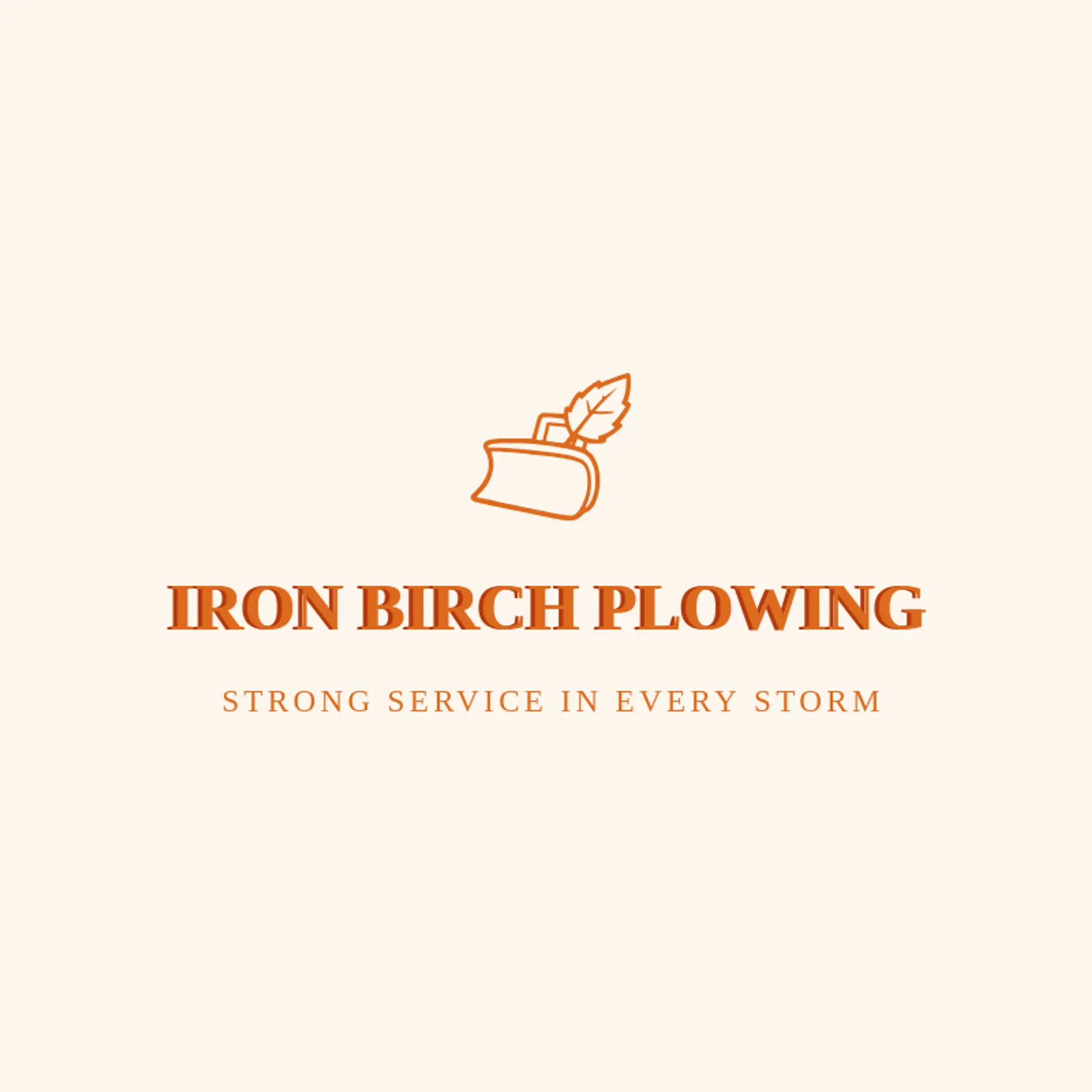 Iron Birch Plowing logo for snow removal