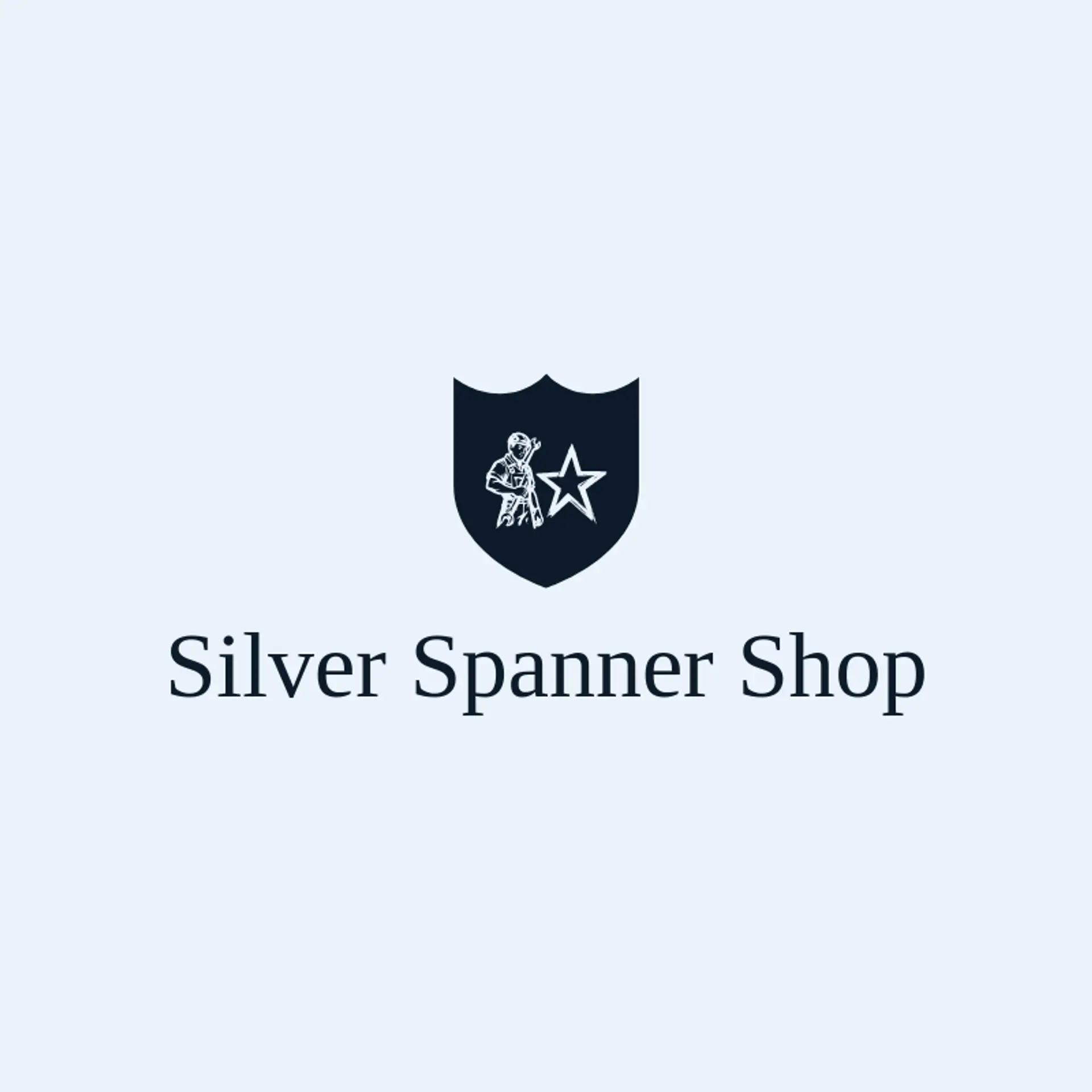 Silver Spanner Shop logo for car mechanic