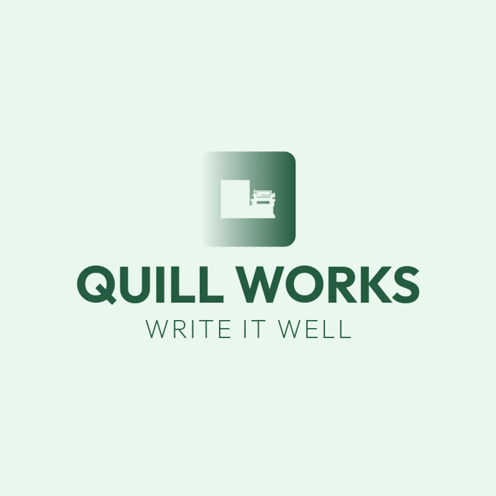 Quill Works logo for printing press
