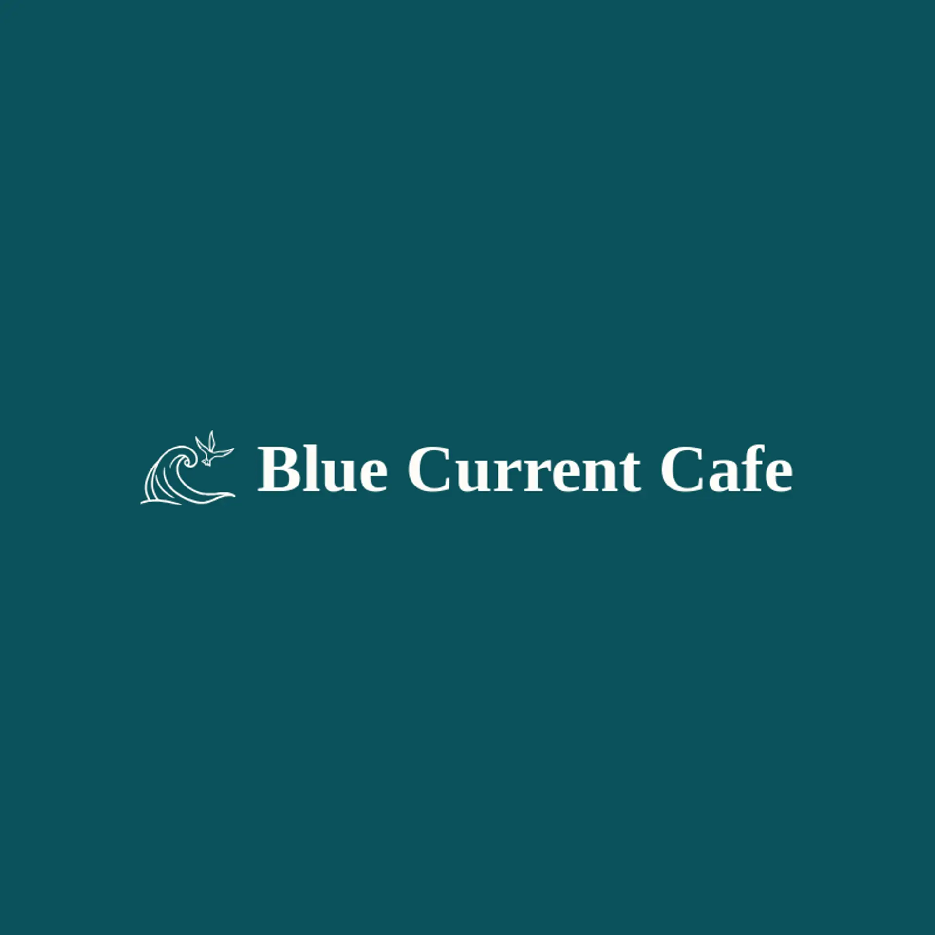 Blue Current Cafe logo for ocean