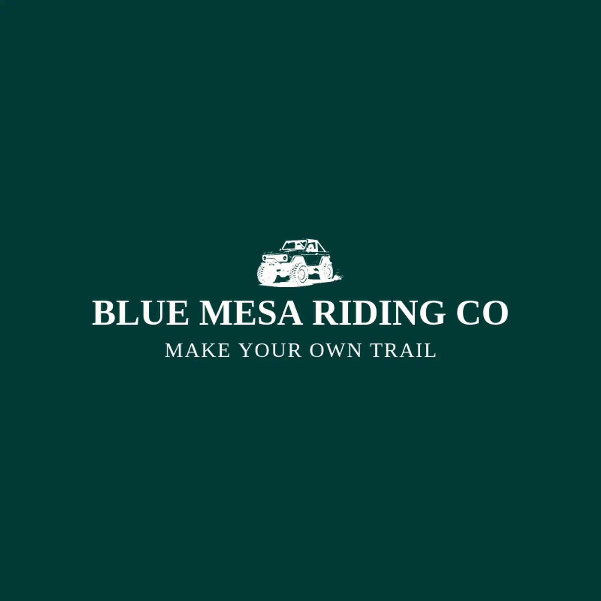 Blue Mesa Riding Co logo for bronco