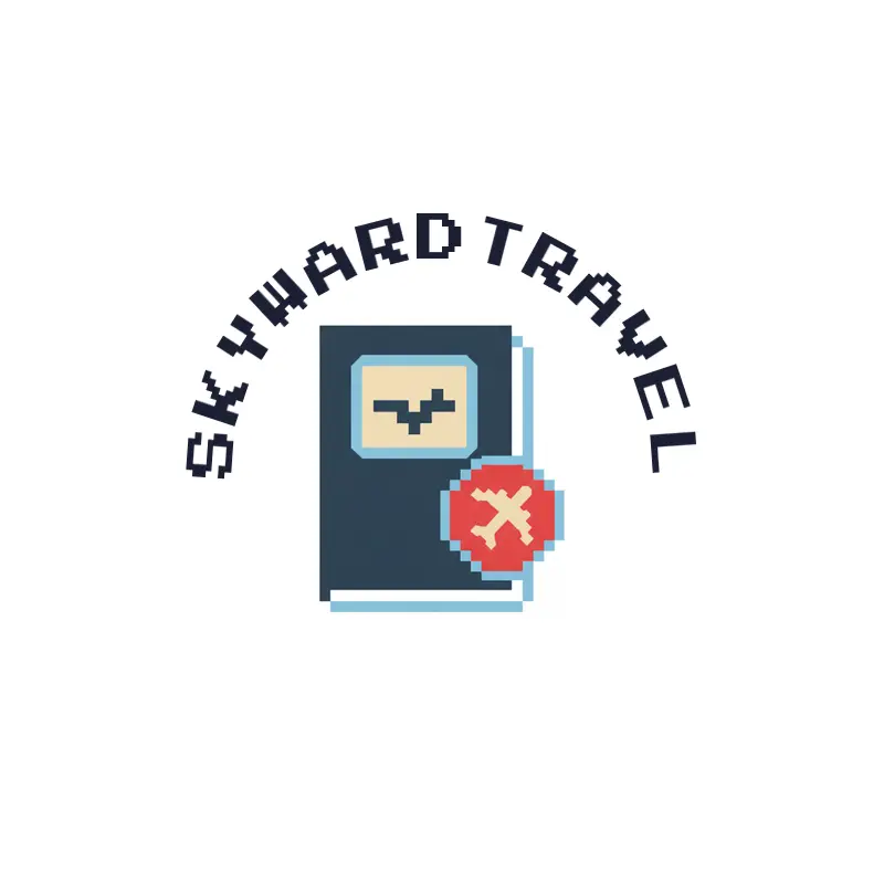 Passport stamp travel logo