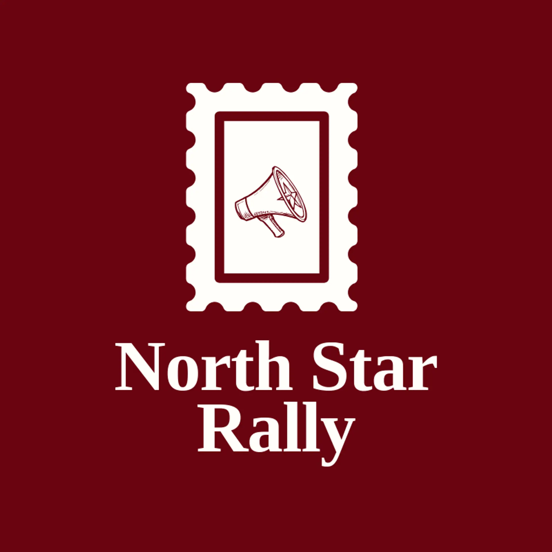 North Star Rally logo for megaphone