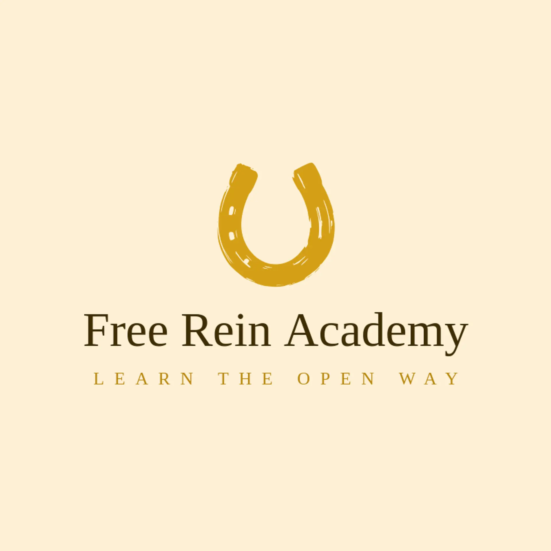 Free Rein Academy logo for horseshoe
