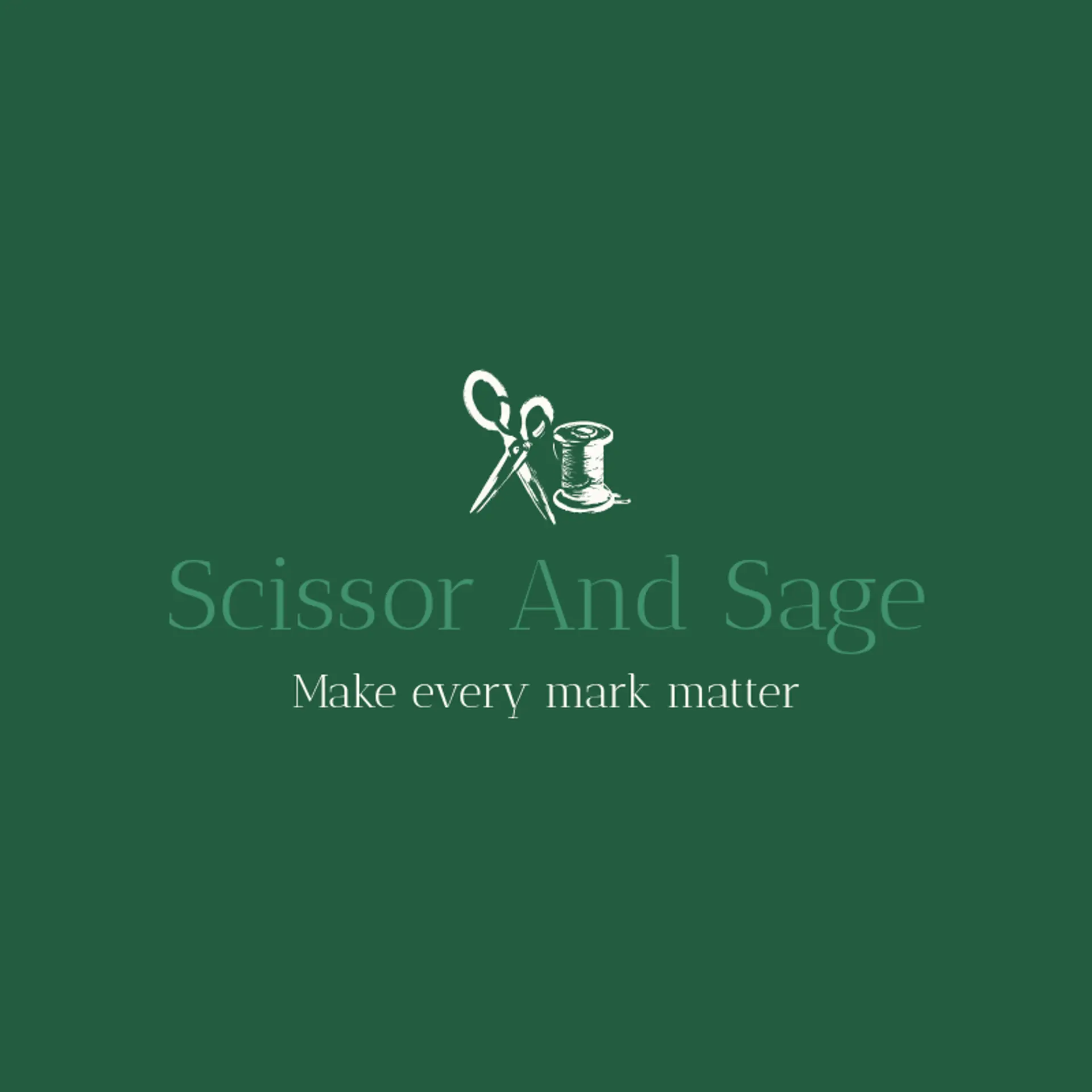 Scissor And Sage logo for embroidery