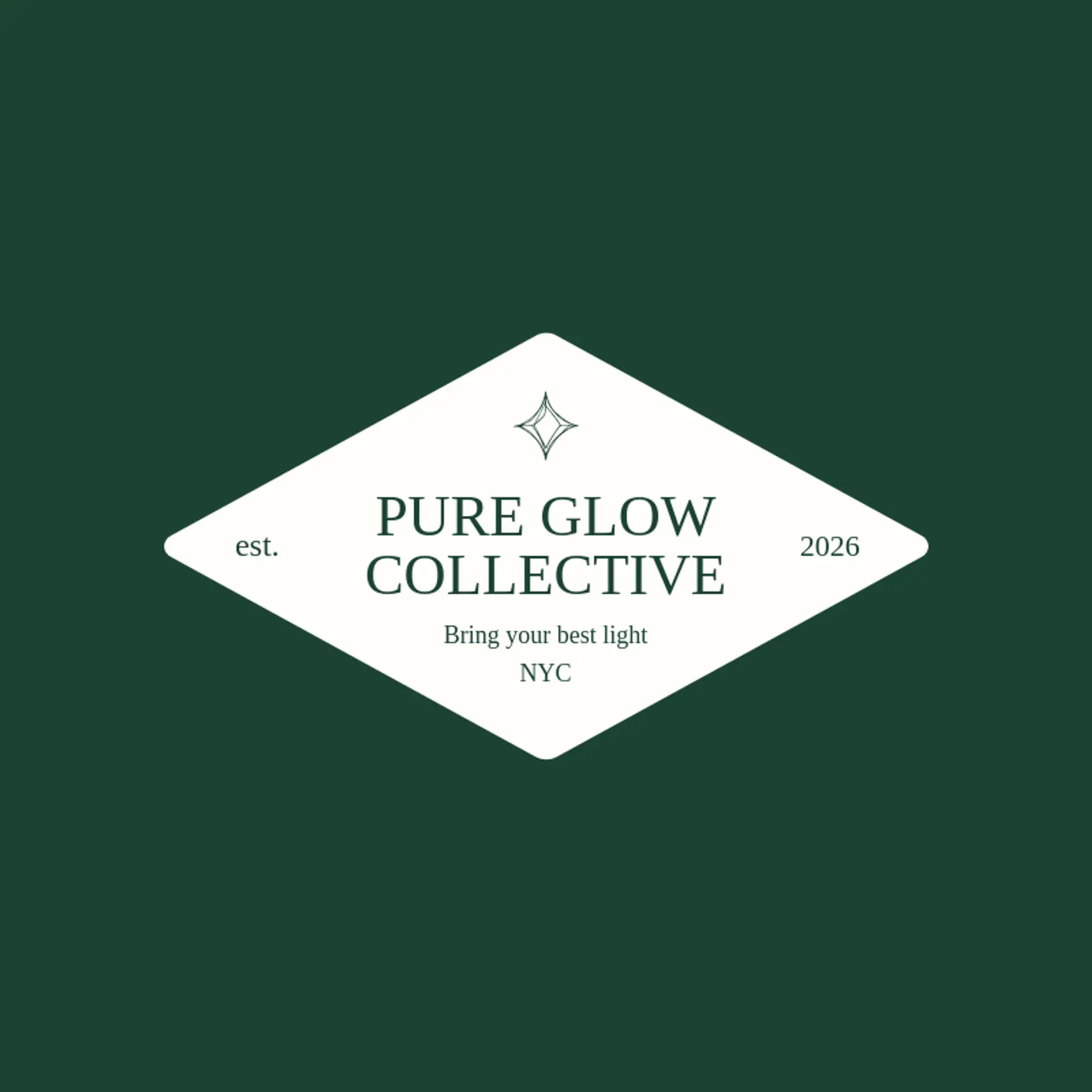 Pure Glow Collective logo for sparkle