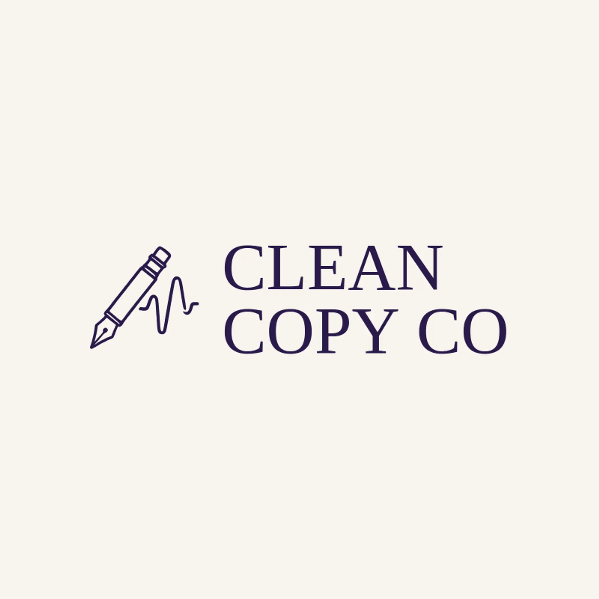 Clean Copy Co logo for editor