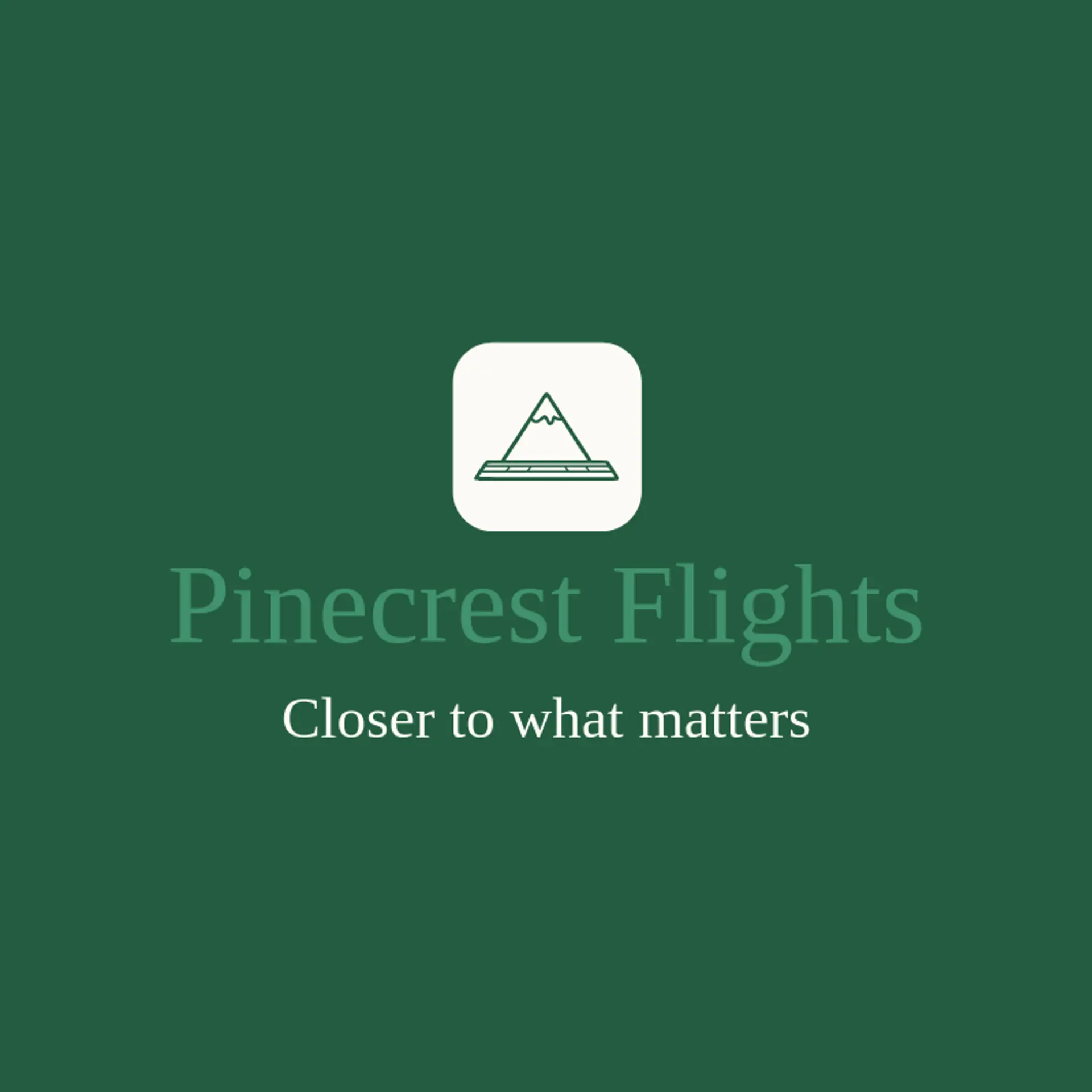 Pinecrest Flights logo for airport